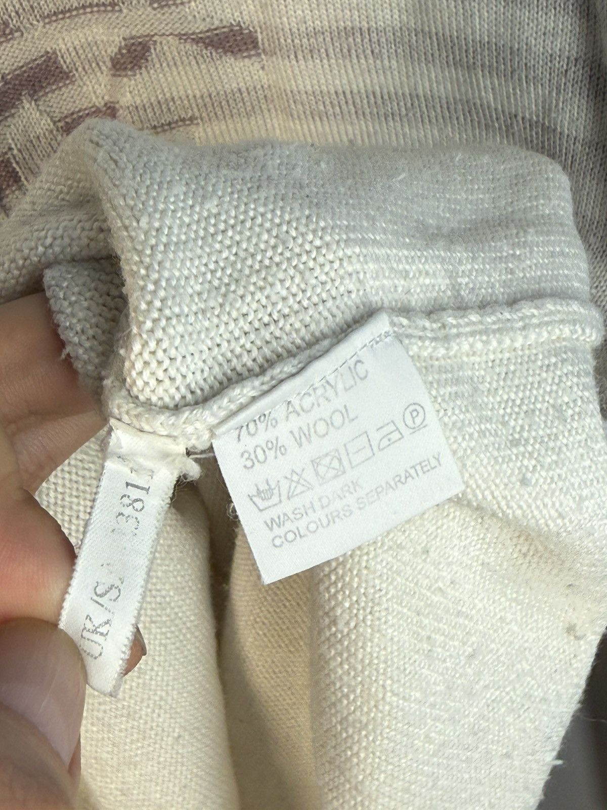 Yves Saint Laurent Beige YSL Sweater Big Logo Lightweight Size US M / EU 48-50 / 2 - 5 Thumbnail