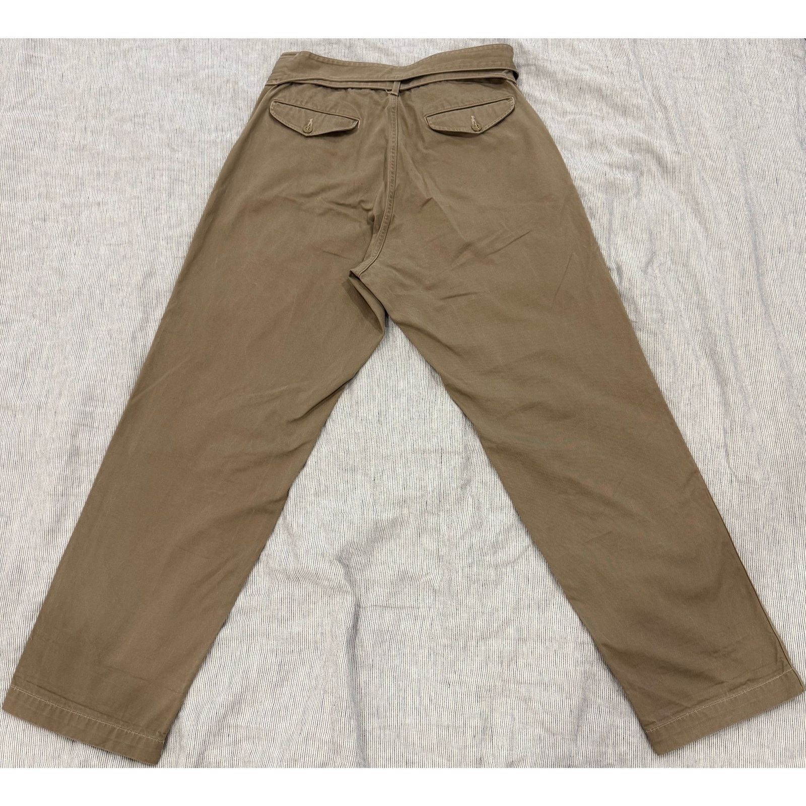 Comoli COMOLI Belted Chino Pants Size 1 Khaki Cotton Twill Size US 31 - 2 Thumbnail