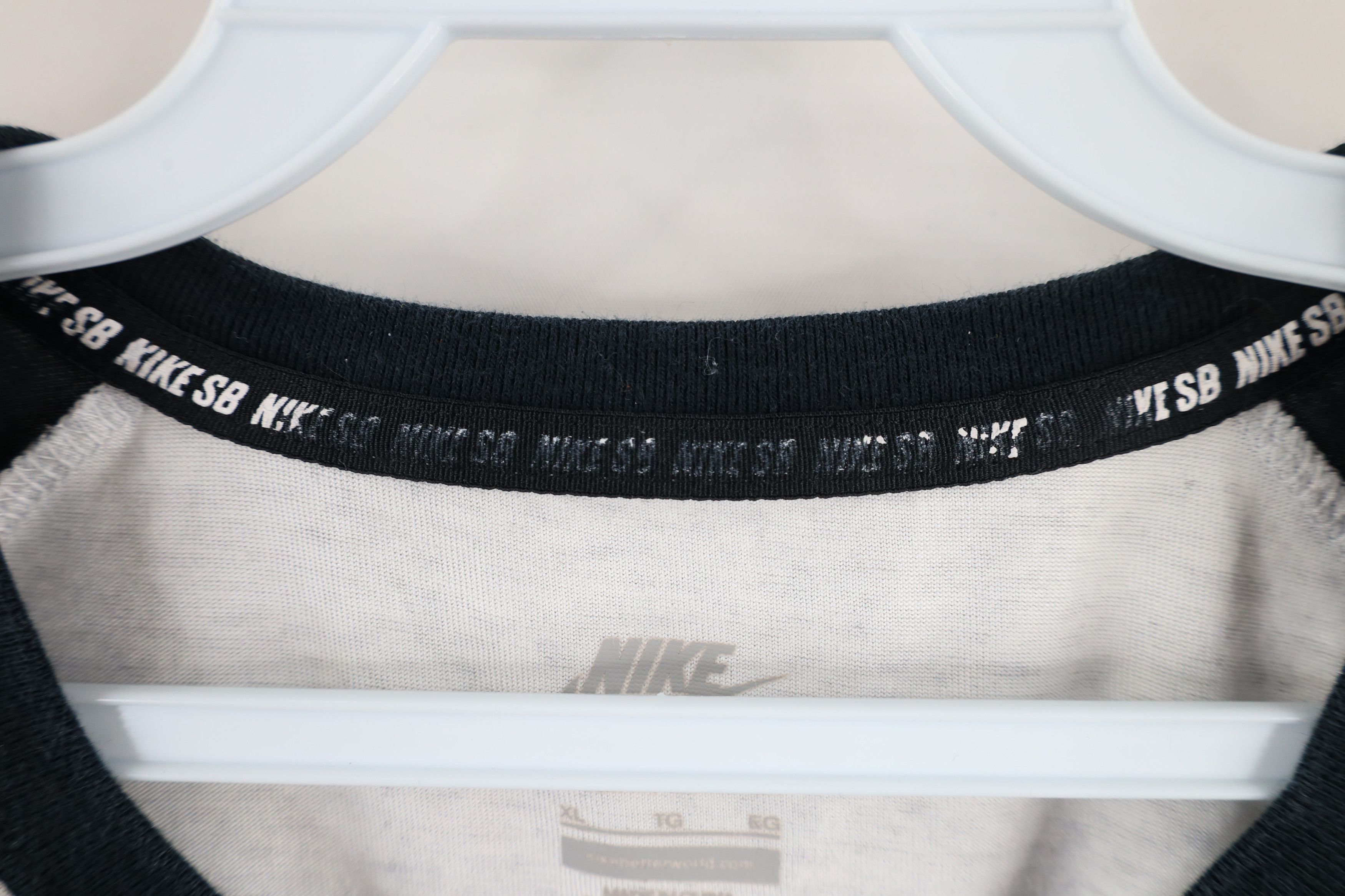 Nike × Vintage Vintage Nike SB Out Short Sleeve Raglan Henley T-Shirt Gray Size US XL / EU 56 / 4 - 6 Thumbnail