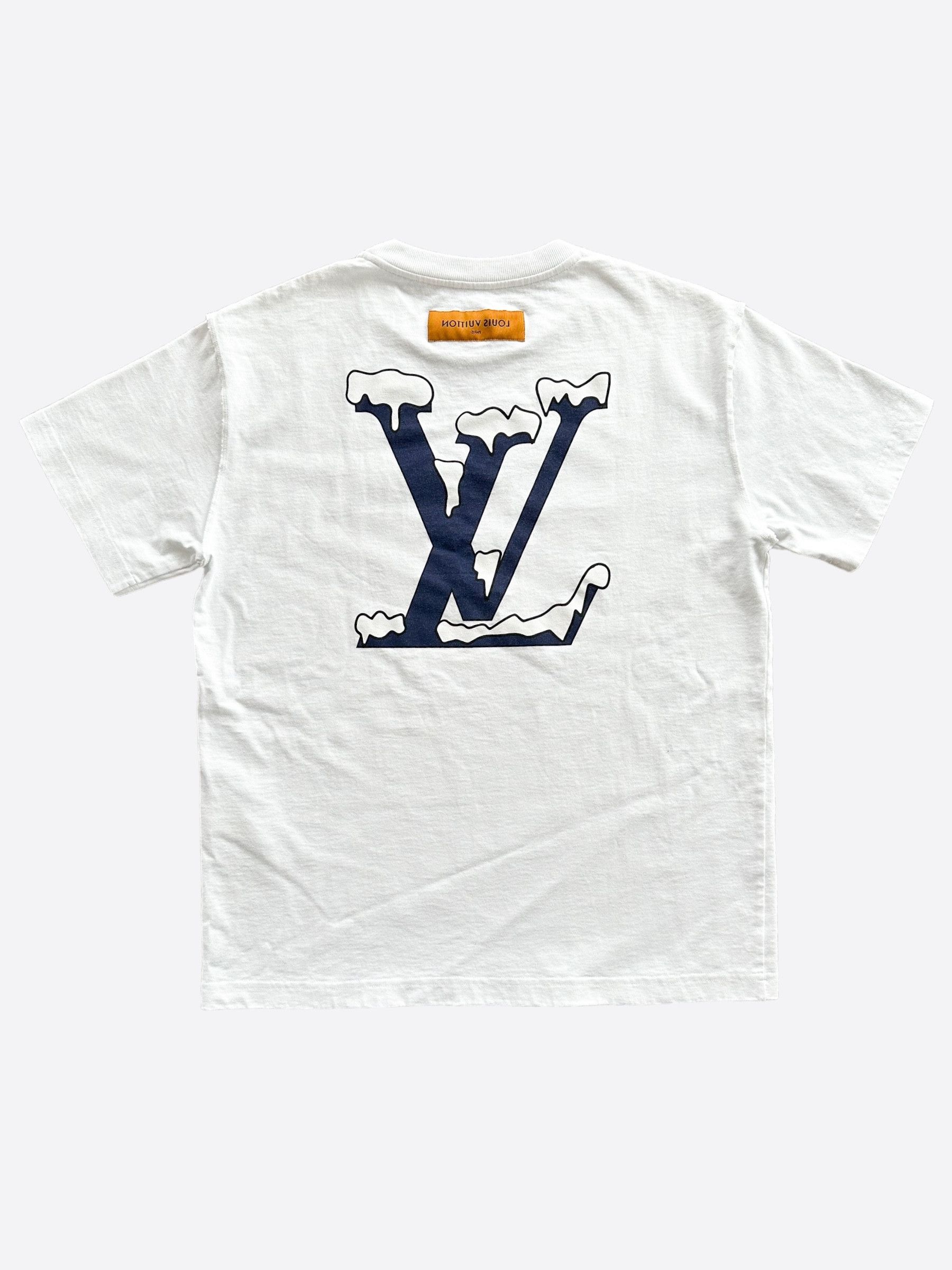 image of Louis Vuitton White Do A Kickflip T-Shirt, Men's (Size Large)