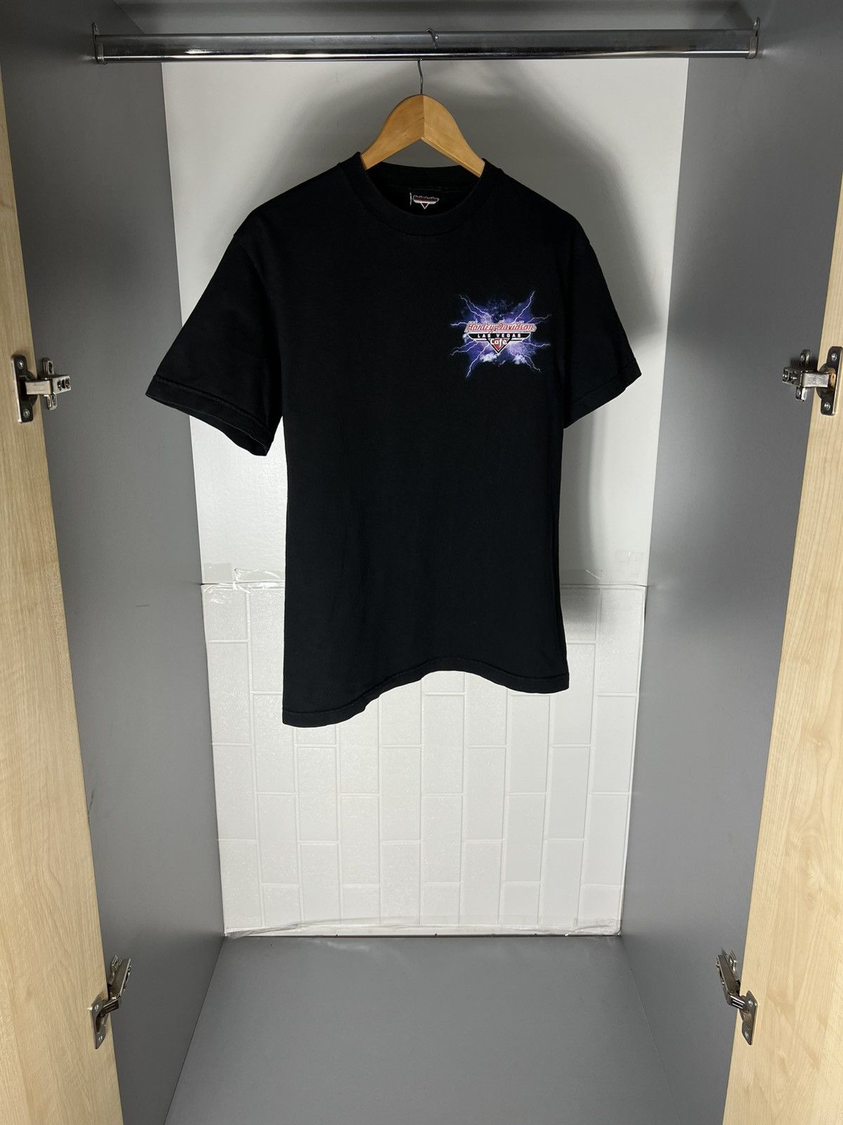 Harley Davidson VINTAGE HARLEY DAVIDSON MOTORCYCLE DOUBLE PRINTED Y2K 90s Size US S / EU 44-46 / 1 - 19 Thumbnail