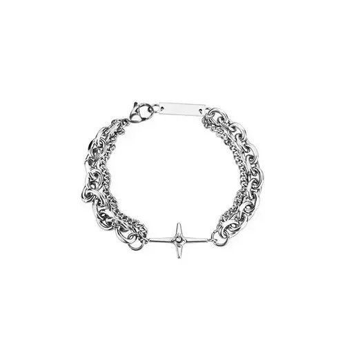 Other Chrome Silver Cross Classic Bracelet Chain Goth God Size ONE SIZE - 2 Thumbnail