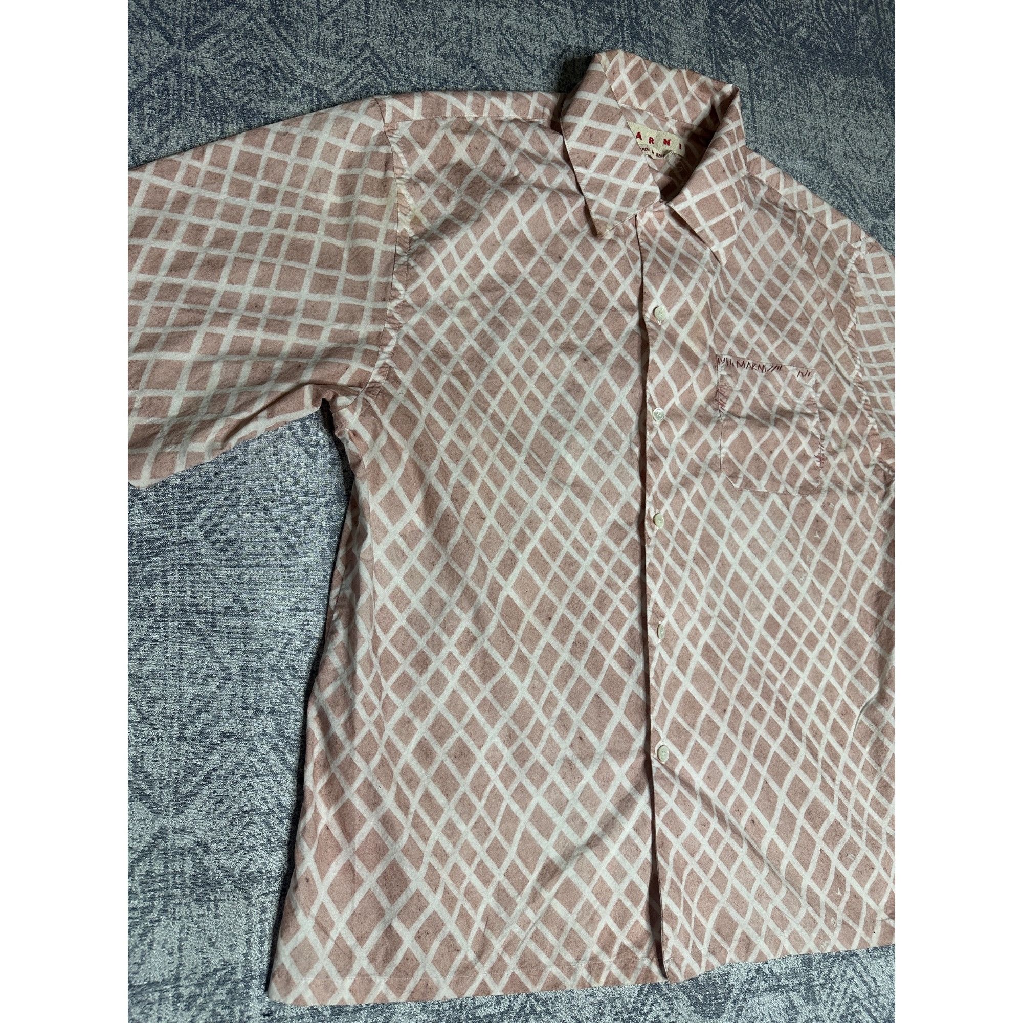 Marni Marni Printed Logo Cotton-poplin Shirt Pink Size US XL / EU 56 / 4 - 2 Thumbnail