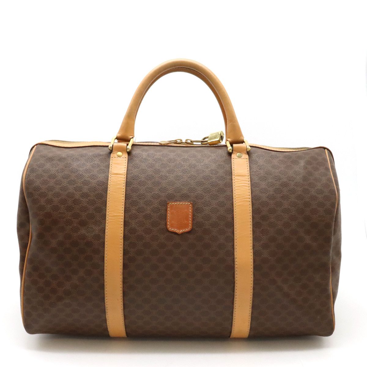 Celine Celine Celine Macadam Pattern Boston Bag PVC Leather Canvas Travel Bag in Good Condition Size ONE SIZE - 1 Thumbnail