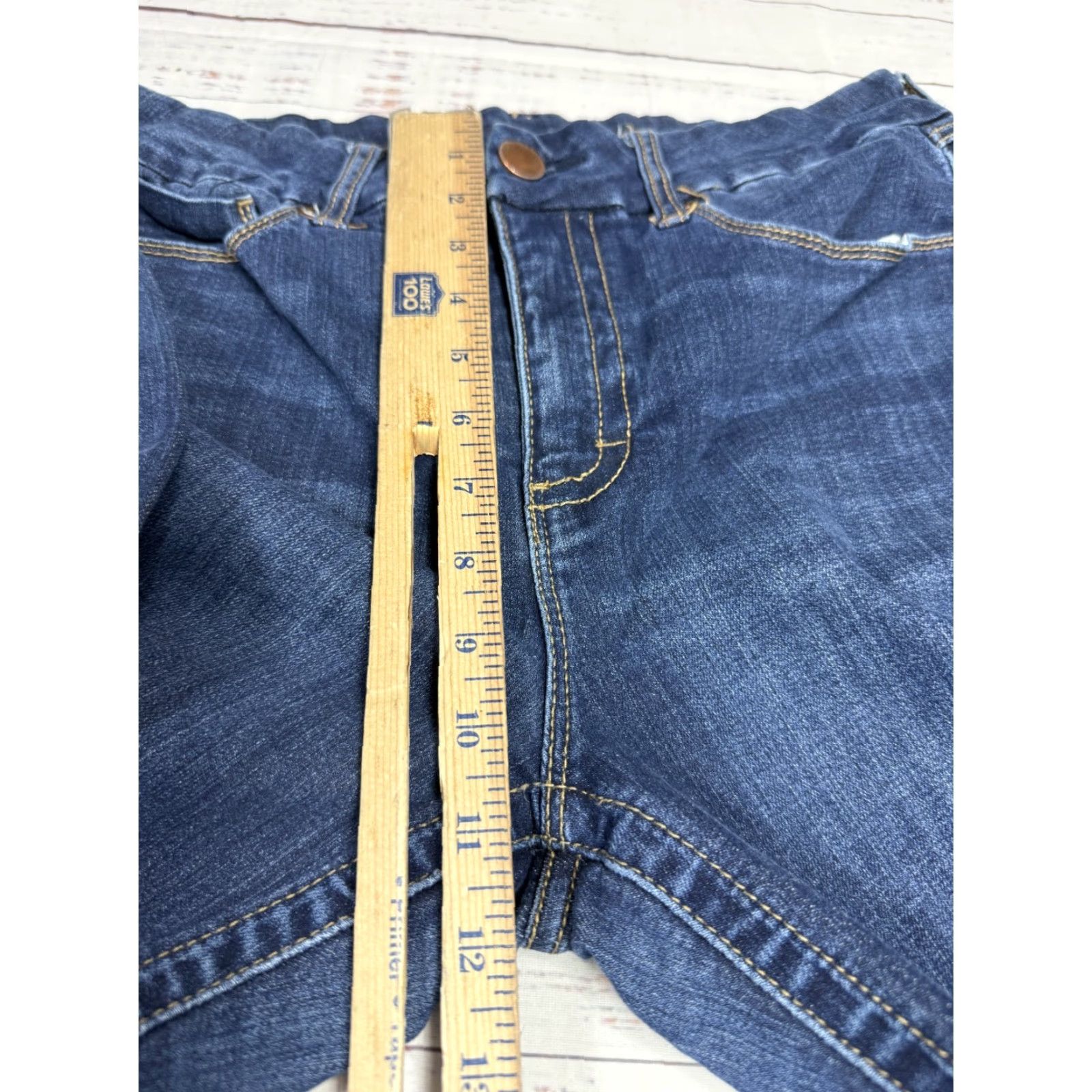 Vintage Seven7 Women's Blue Slim Jeans Ankle High Rise Stretch Cotton Blend Sz 12 Size 34" / US 12 / IT 48 - 4 Thumbnail