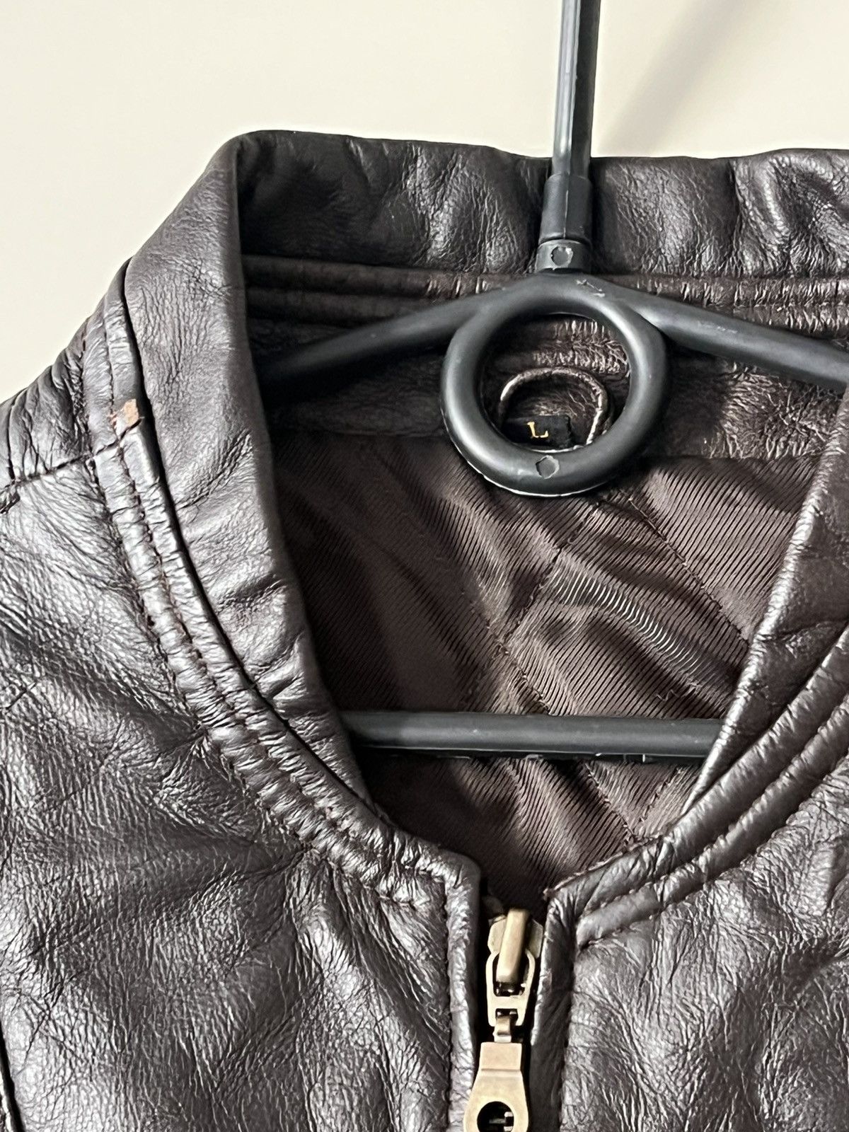 Genuine Leather Vintage Yorn Leather Vest Men’s Brown Genuine Leather Moto Size US L / EU 52-54 / 3 - 8 Thumbnail
