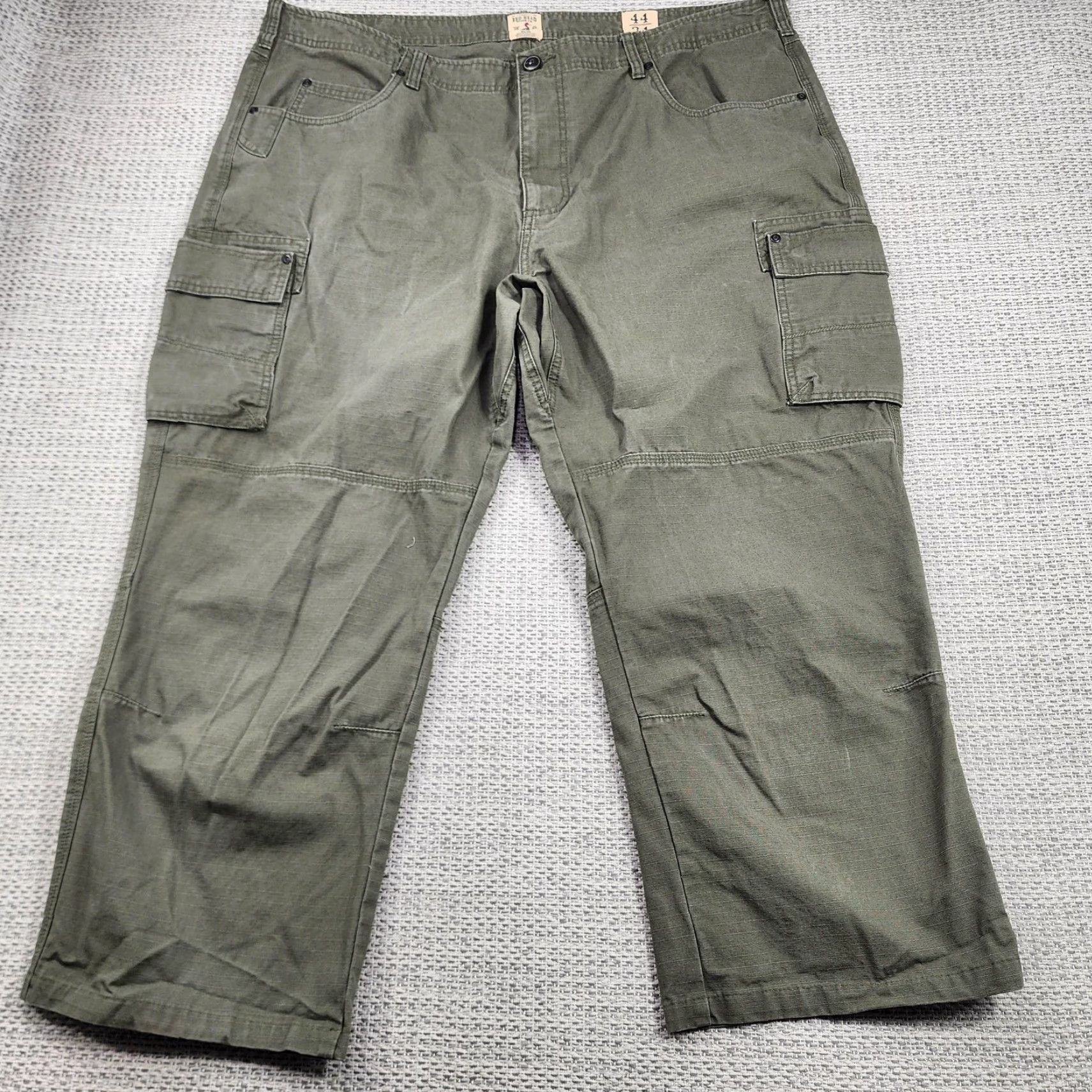 Olive RedHead Cargo Pants Mens 44x27 Olive Green Ripstop Double Knee Cargo Workwear Pants Mens 44 Olive Green Cotton Ripstop Regular Size US 44 / EU 60 - 2 Thumbnail
