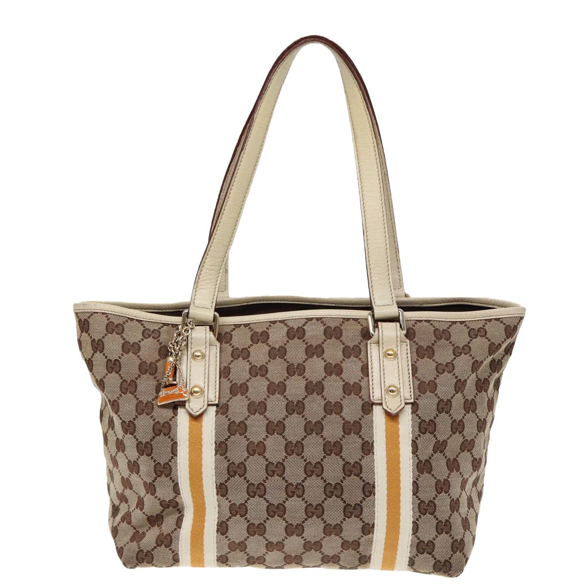 Gucci Sherry Beige Canvas Tote Bag (Pre-Owned) Size ONE SIZE - 1 Thumbnail