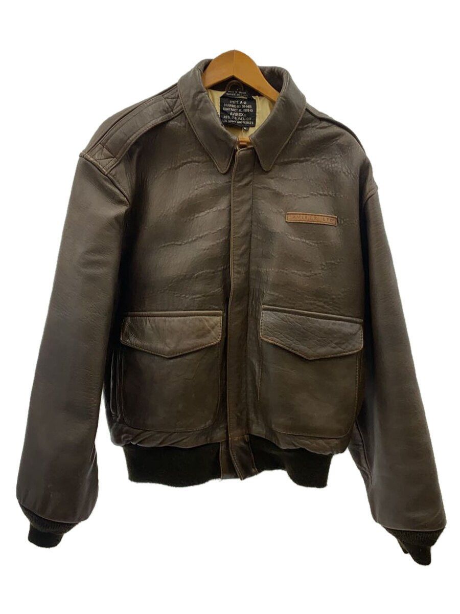Avirex Leather Jacket Blouson Brown