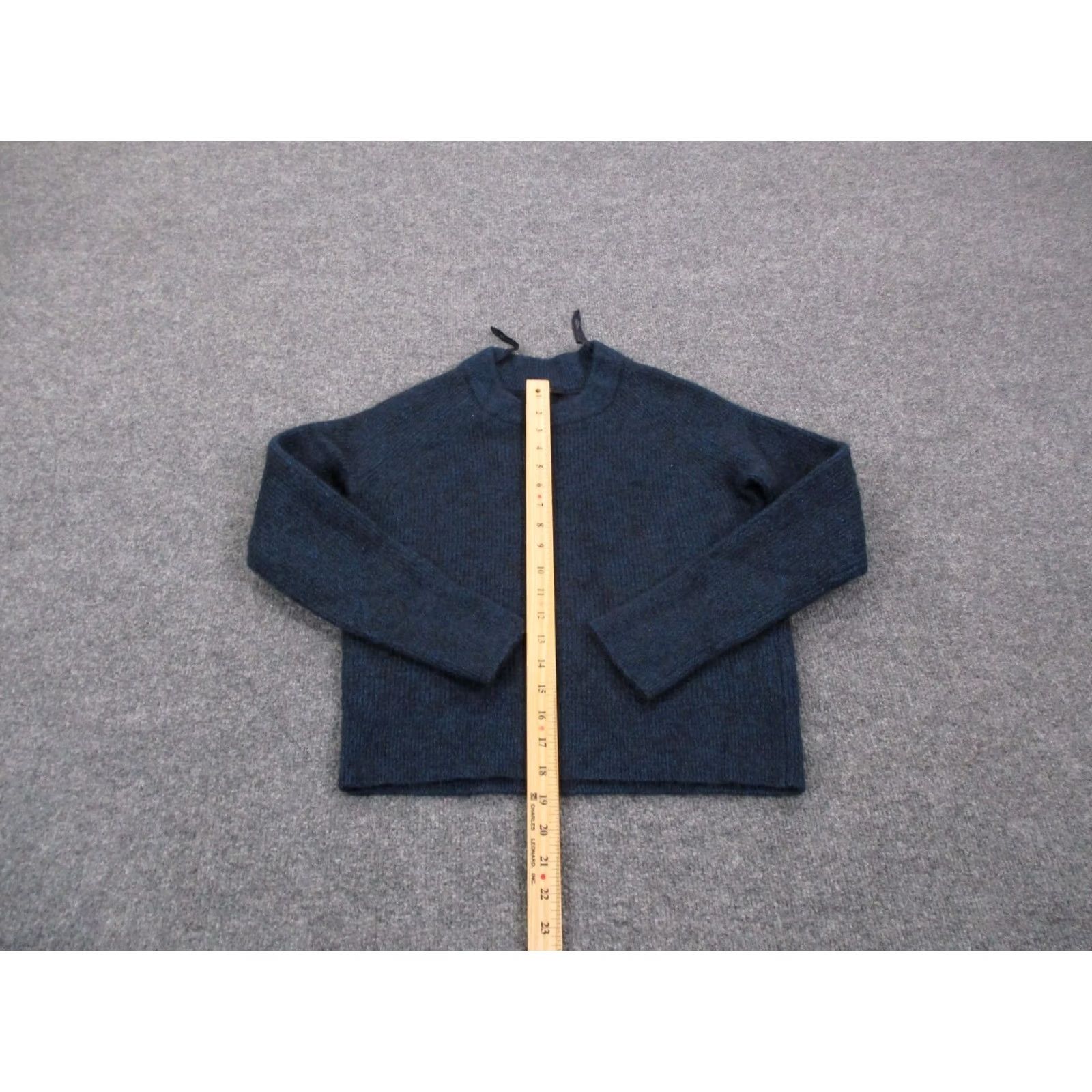 Cos COS Sweater Womens XS Navy Blue Alpaca Wool Relaxed Lightweight Crew Neck Pullover Knit Shirt Womens XS Navy Blue COS Size XS / US 0-2 / IT 36-38 - 3 Thumbnail