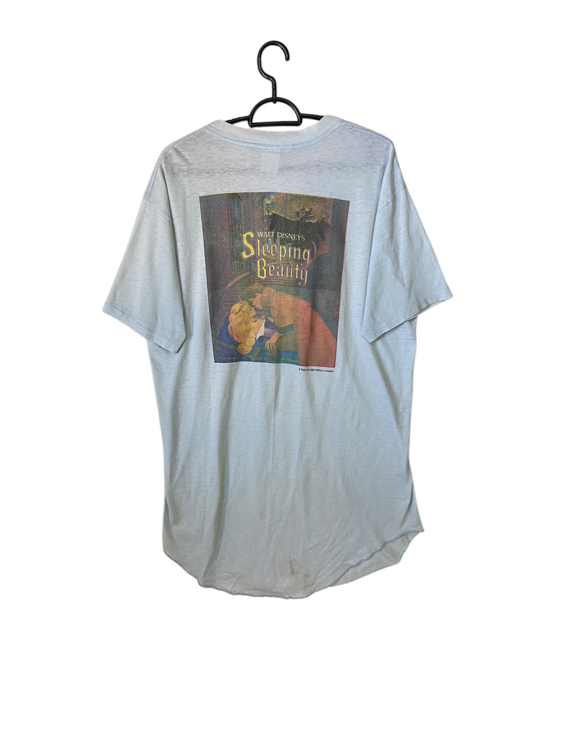Disney Vtg 80s Disney sleeping beauty distressed paperthin shirt Size US L / EU 52-54 / 3 - 1 Thumbnail