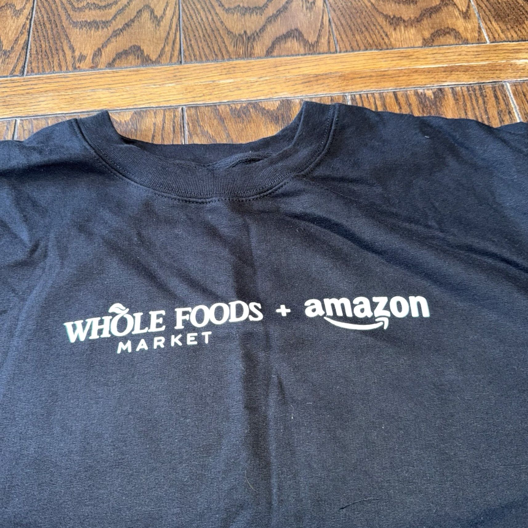 Market VINTAGE Whole Foods Market Sweatshirt Mens XL Black Crewneck Amazon Product Line Graphic Print Logo Size US XL / EU 56 / 4 - 3 Thumbnail
