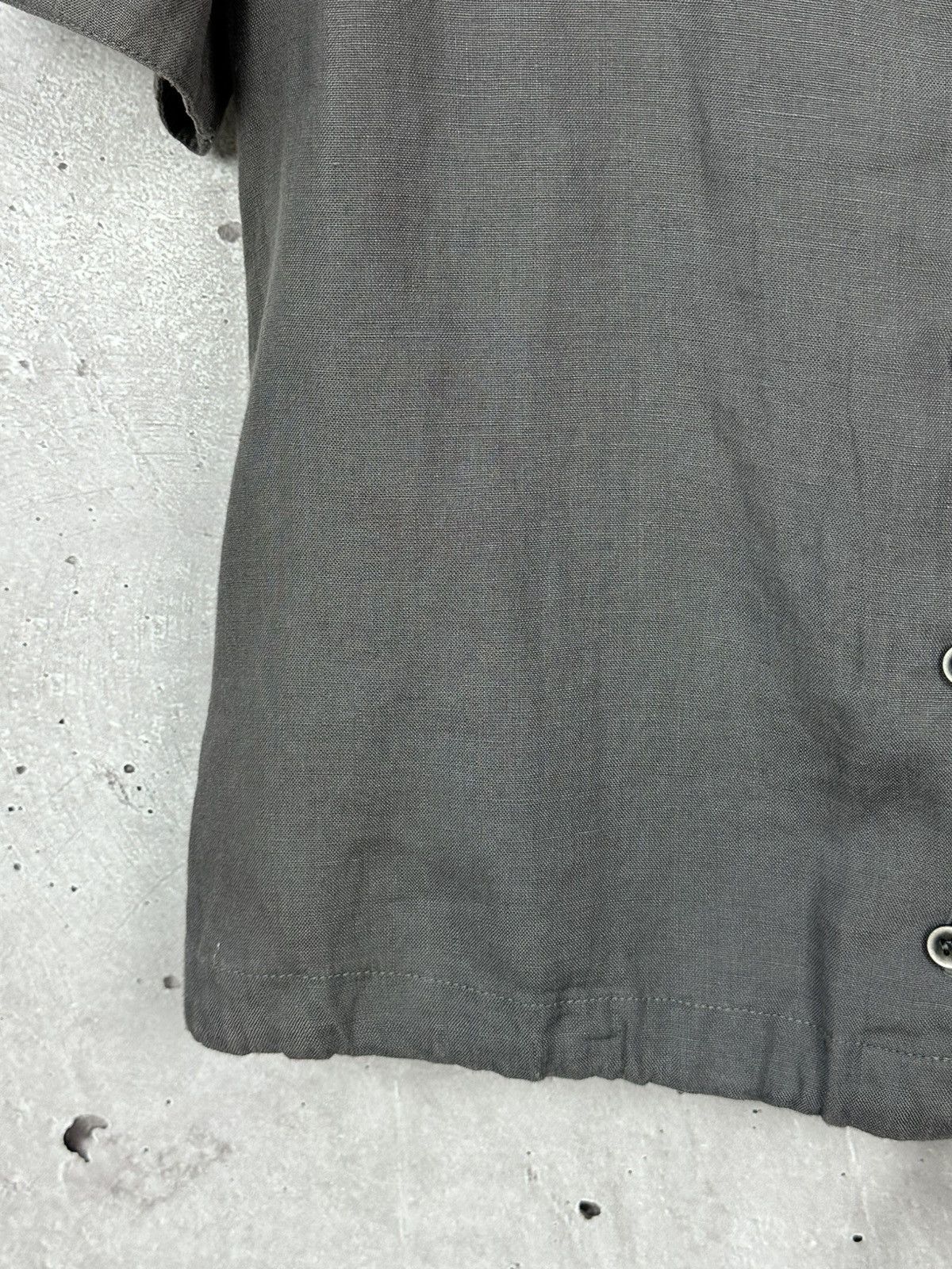 Armani Vintage Armani Jeans Grey Linen Short Sleeve Shirt Size M / US 6-8 / IT 42-44 - 5 Thumbnail