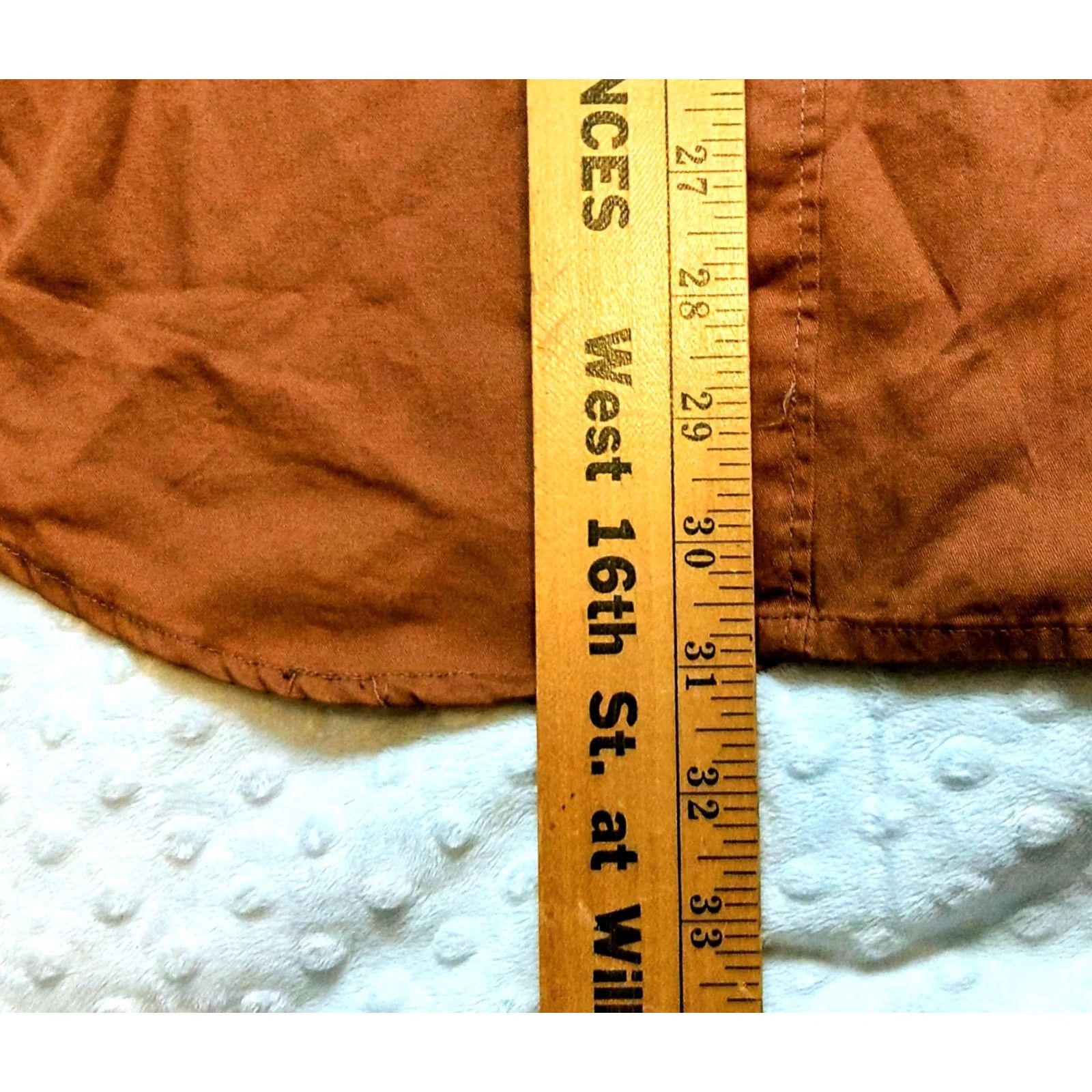 Vintage Buffalo Outdoors Workwear Button-Down Camp Shirt M Orange Brown Solid Short Sleeve Collared Mens Size US M / EU 48-50 / 2 - 5 Thumbnail