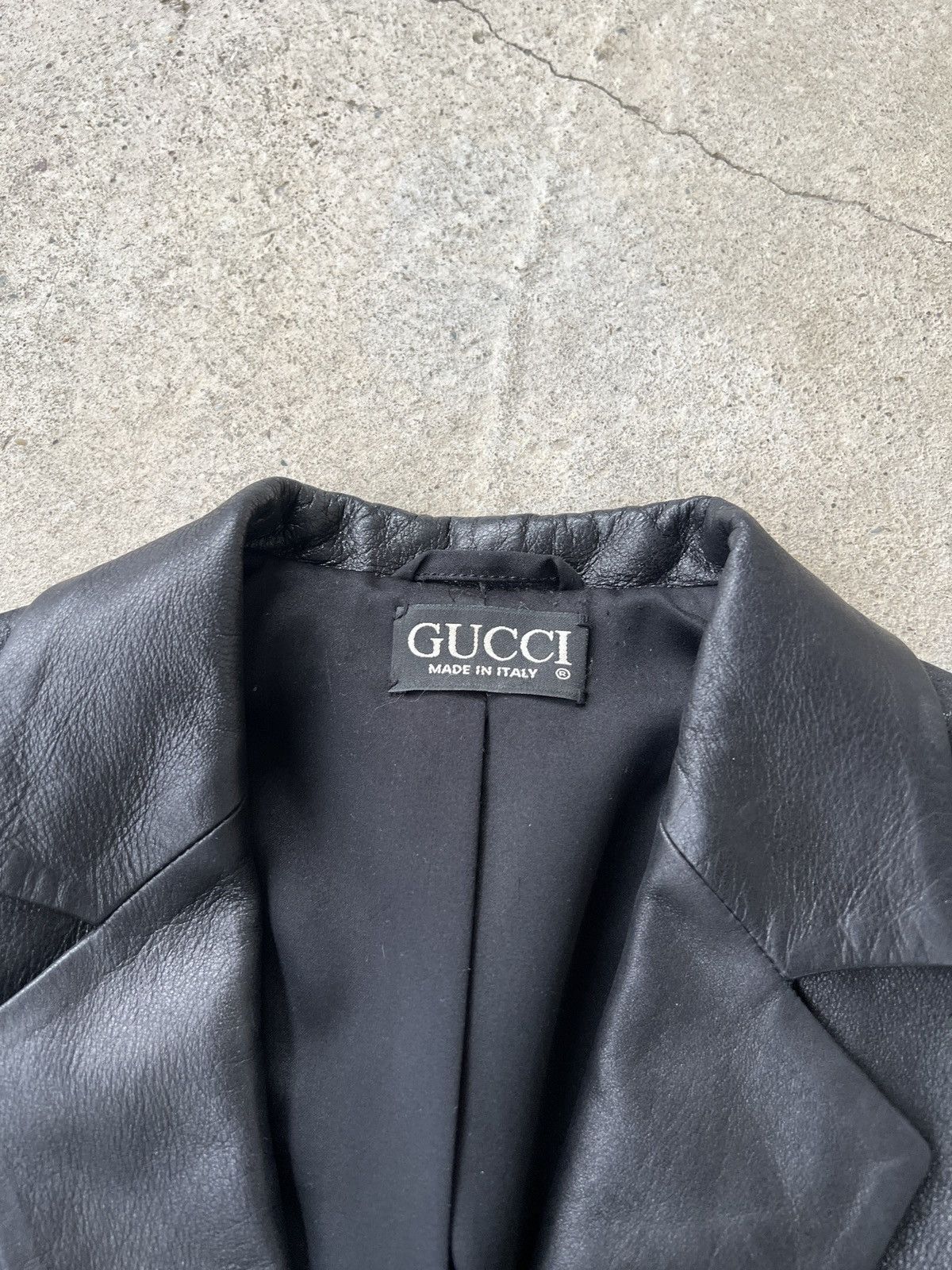 Gucci Gucci Vintale Leather Blazer Size M / US 6-8 / IT 42-44 - 2 Thumbnail