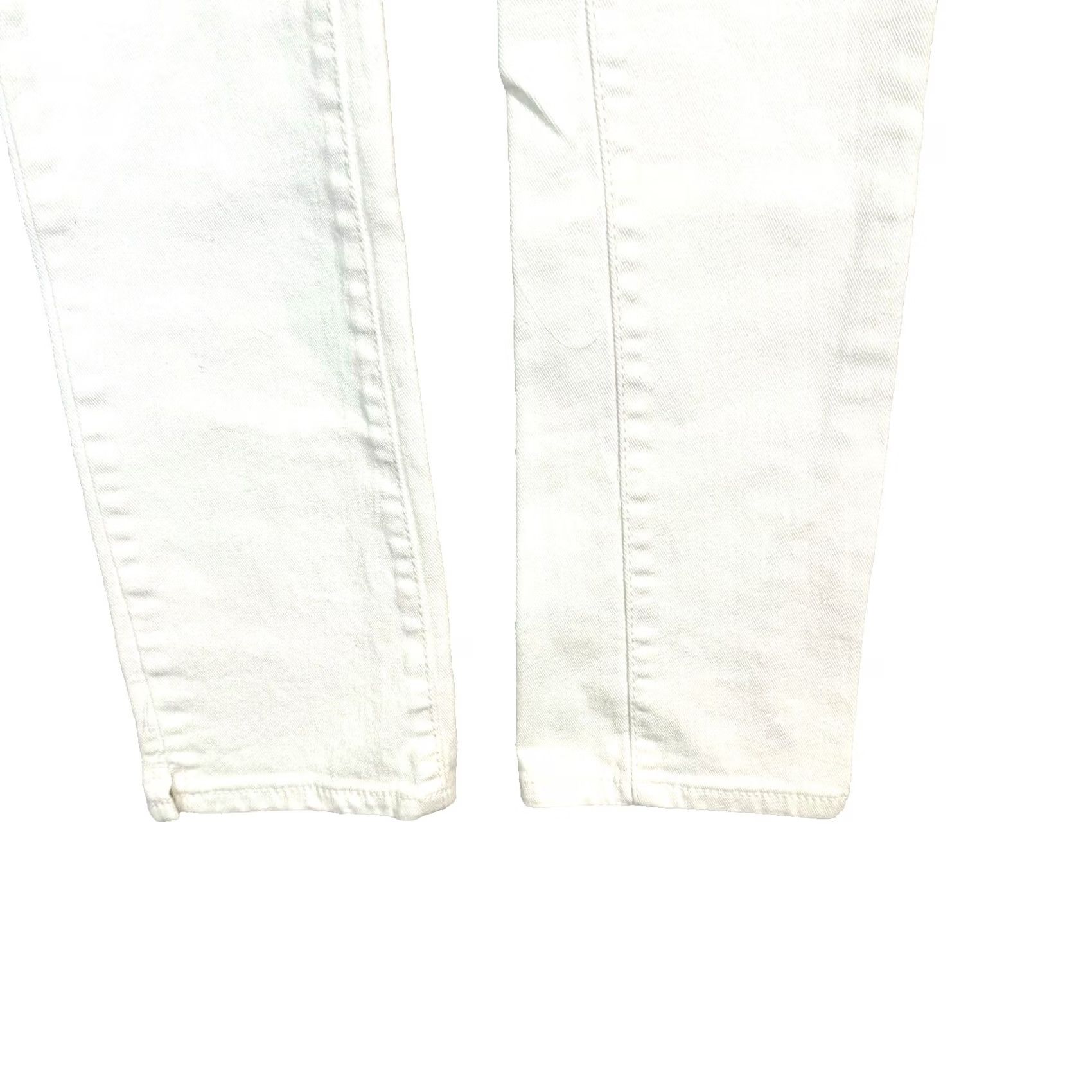 Vintage Amethyst Women’s Jeans White Denim Stretch Low Rise Skinny 5-Pocket Design 5 Juniors XS? Size 27" / US 4 / IT 40 - 3 Thumbnail