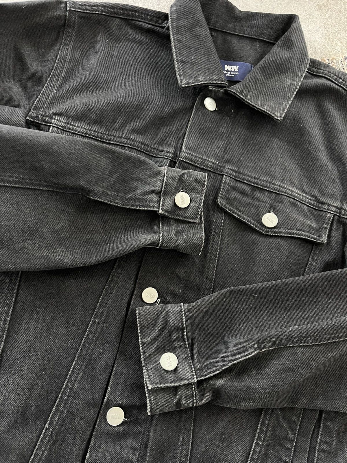 Wood Wood Vintage rare Wood Wood Black Denim Jacket Avantgarde Y2K Size US M / EU 48-50 / 2 - 11 Thumbnail