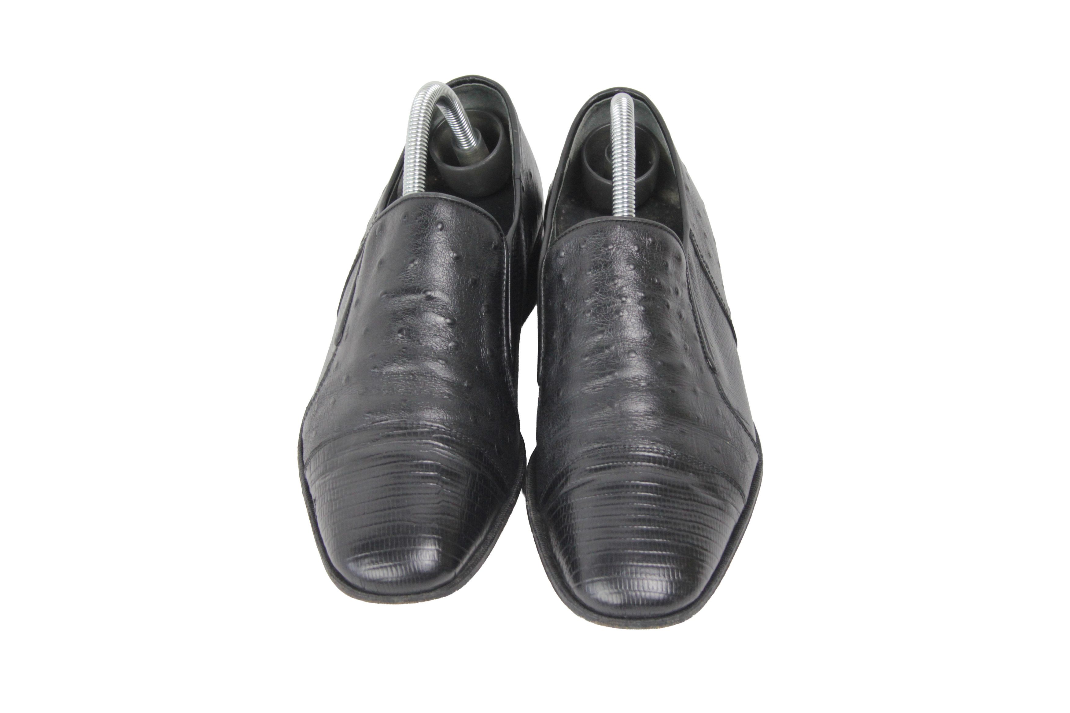 Pierre Cardin 90S Ostrich Leather Loafers Vintage Size US 7 / EU 40 - 8 Thumbnail
