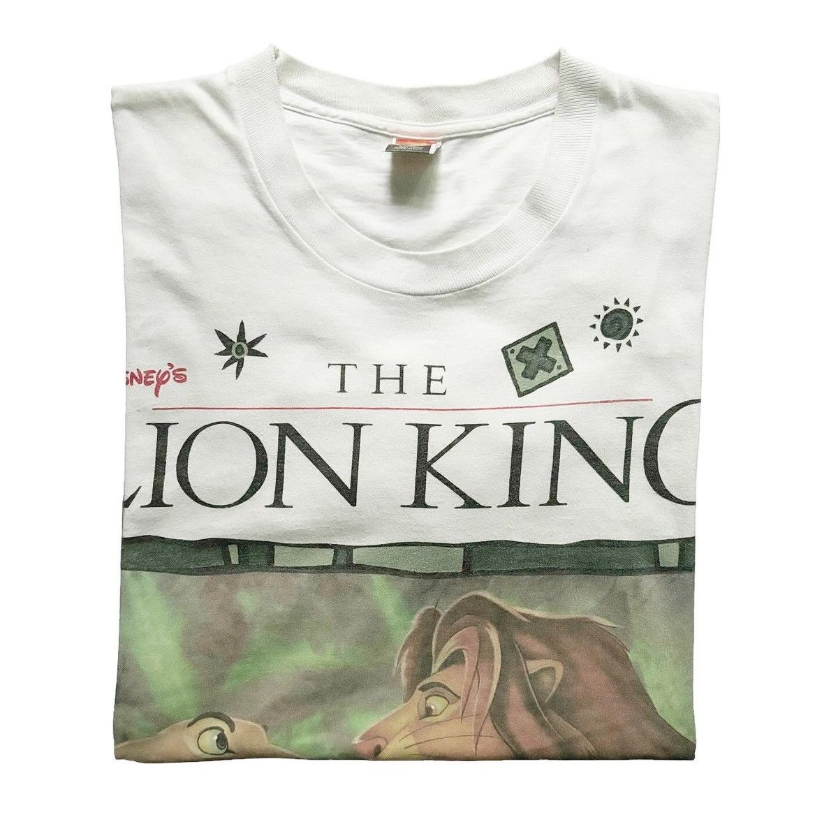 image of Vintage 90's Disney Lion King Single Stitch Tee in White, Men's (Size XL)