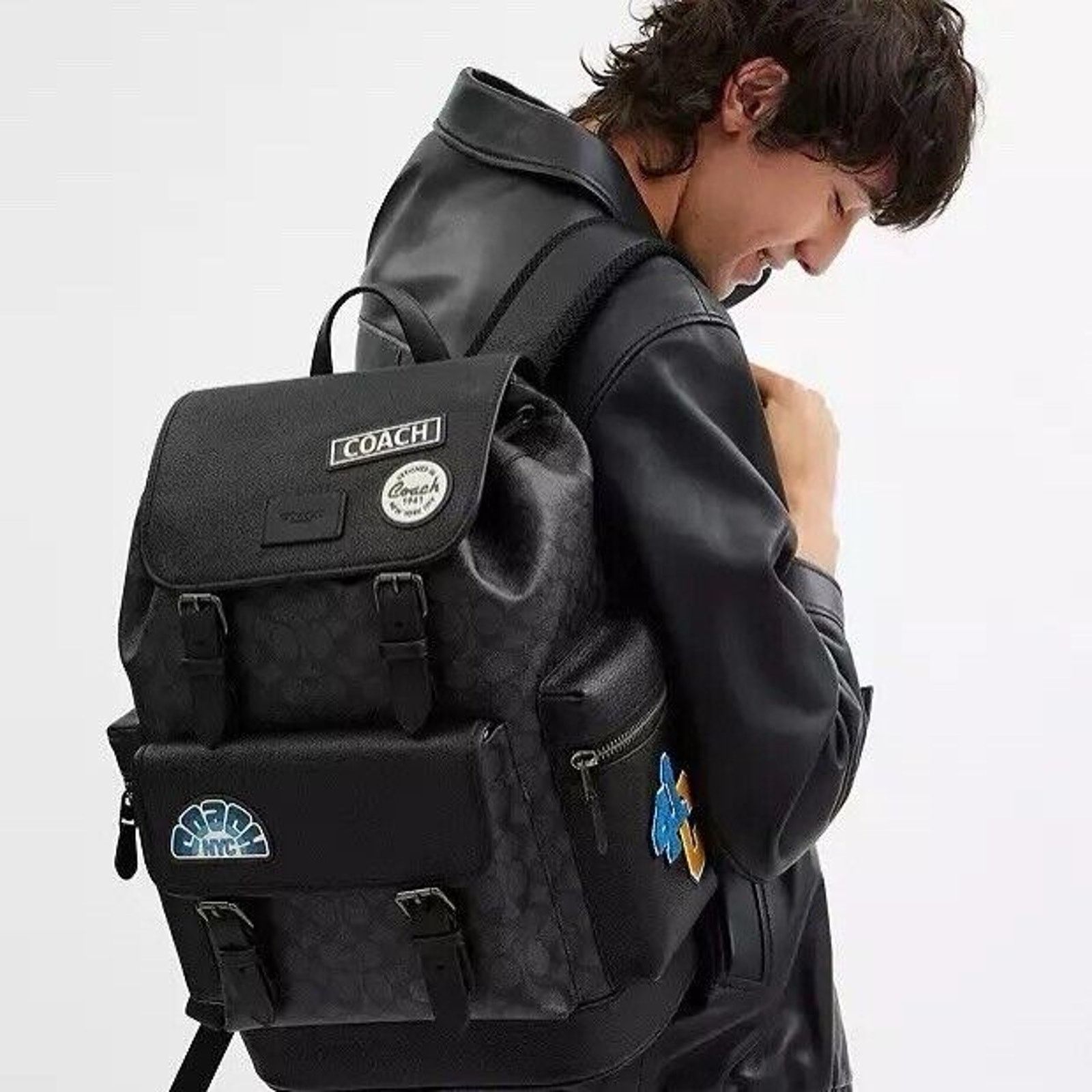 Coach NWT Limited Coach MEN's Sprint Backpack Signature Patches Size ONE SIZE - 7 Thumbnail