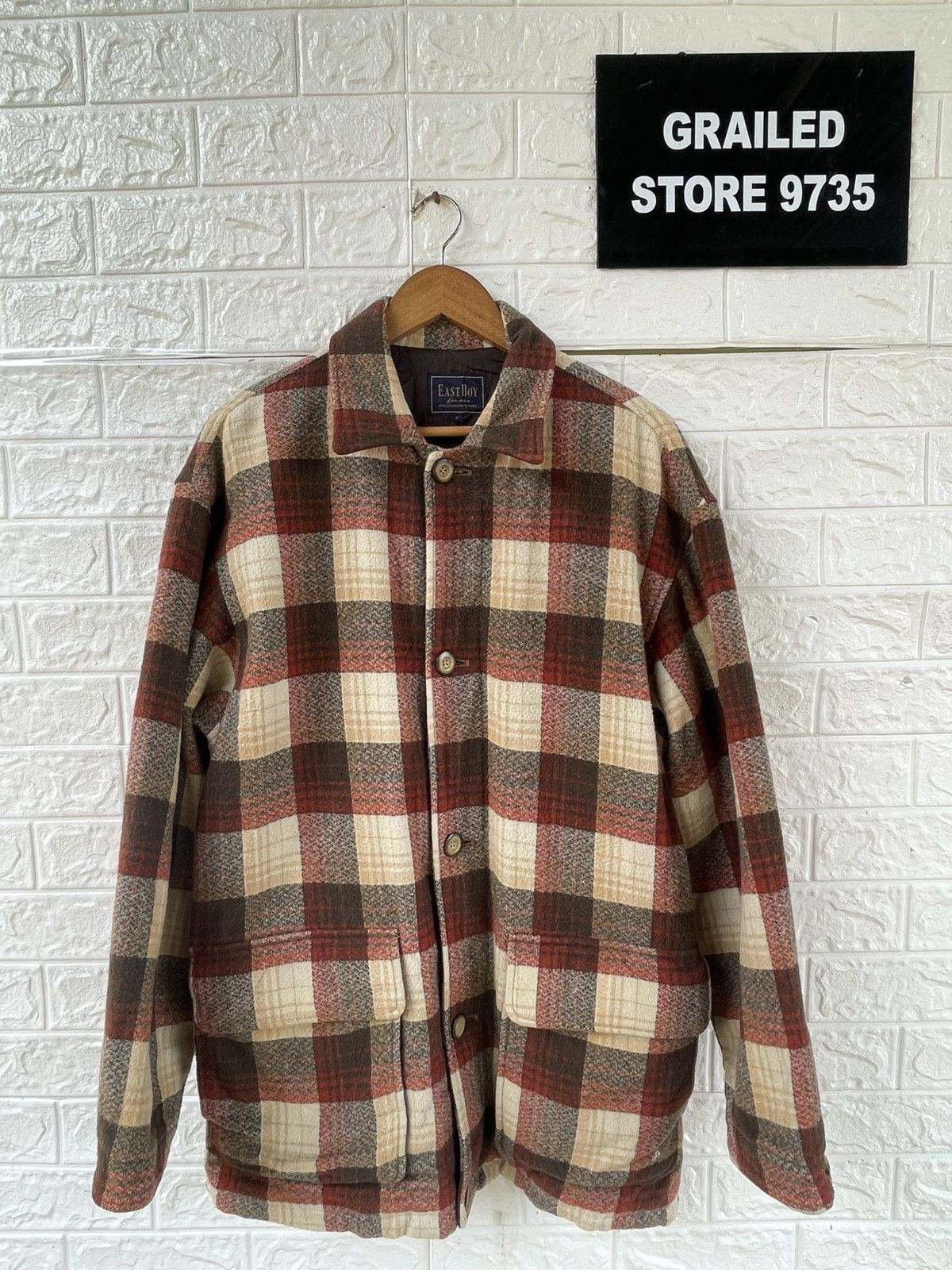 Japanese Brand × Vintage Vintage Easy Boy Wool Flannel Size US XL / EU 56 / 4 - 7 Thumbnail