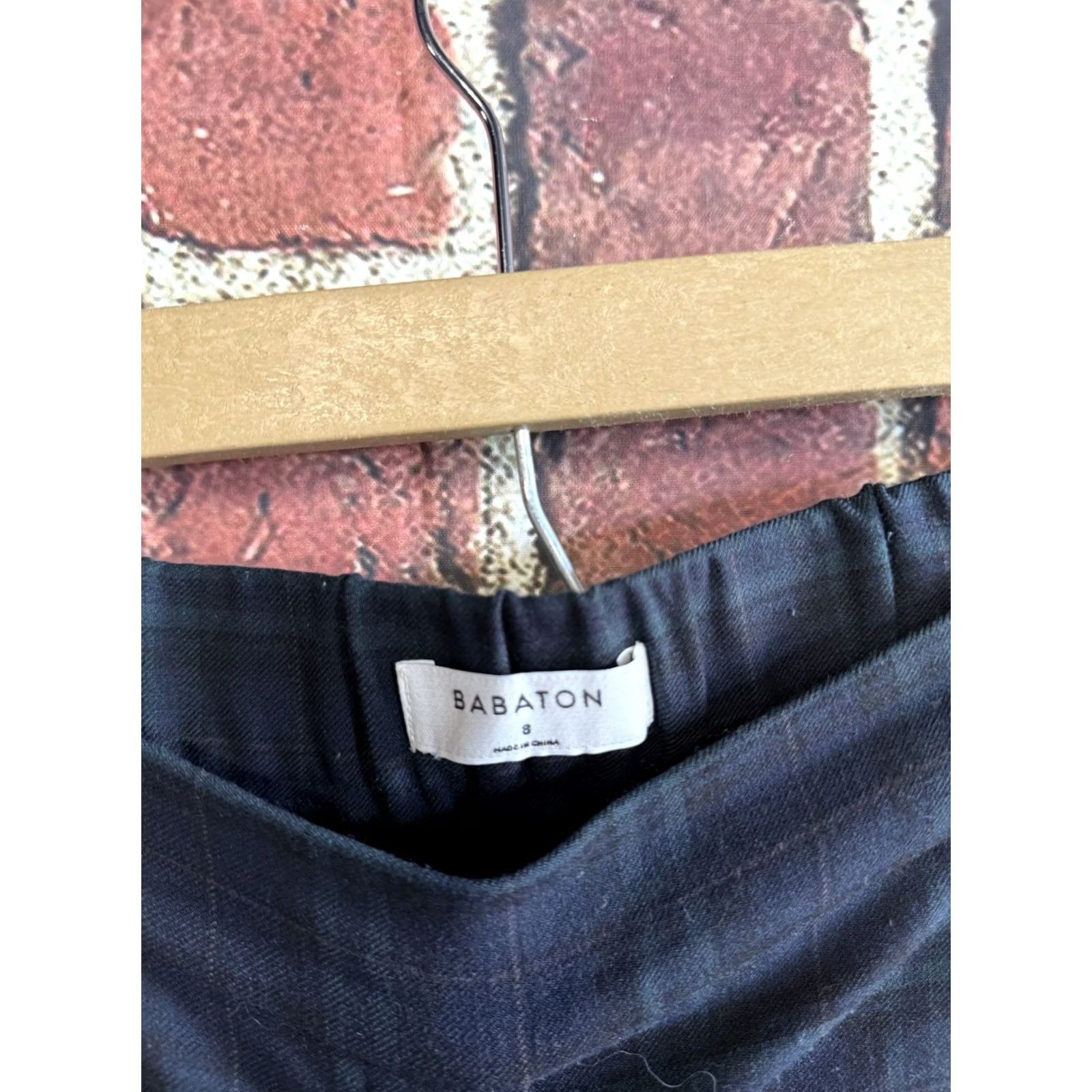 Vintage Babaton Womens Green Plaid Pull-on Cropped Pants Size 8 Size 30" / US 8 / IT 44 - 3 Thumbnail
