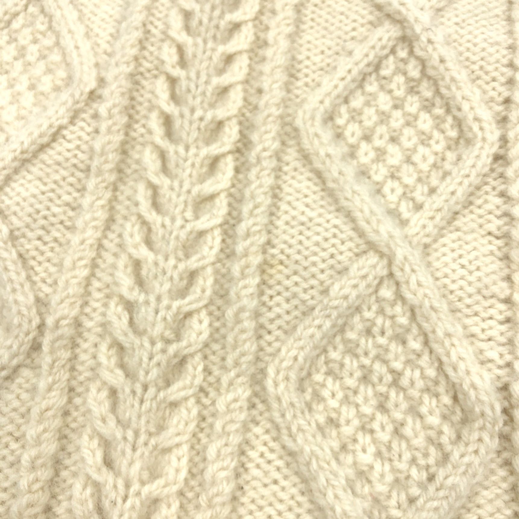 Vintage Premier Aran Sweater Men's Cream Cable Knit Wool 100% L Crew Neck Pullover Jumper Handknit Heavyweight Wool Irish Classic Outdoor Autumn Winter Size US L / EU 52-54 / 3 - 5 Thumbnail