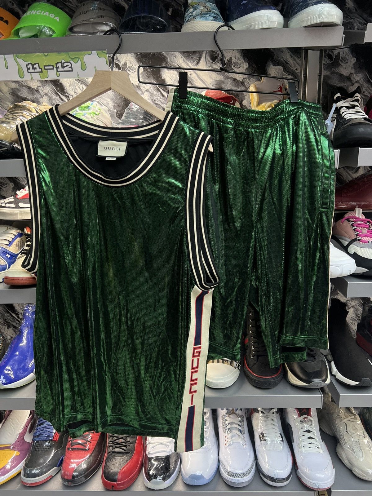 Gucci Gucci Green Basketball Track Suit Size US XL / EU 56 / 4 - 1 Thumbnail