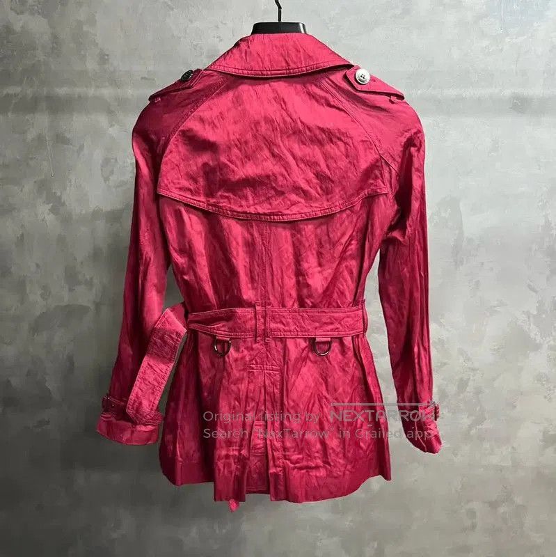 Other Burberry Red Cotton Women's Trench Coat. Size S / US 4 / IT 40 - 2 Thumbnail