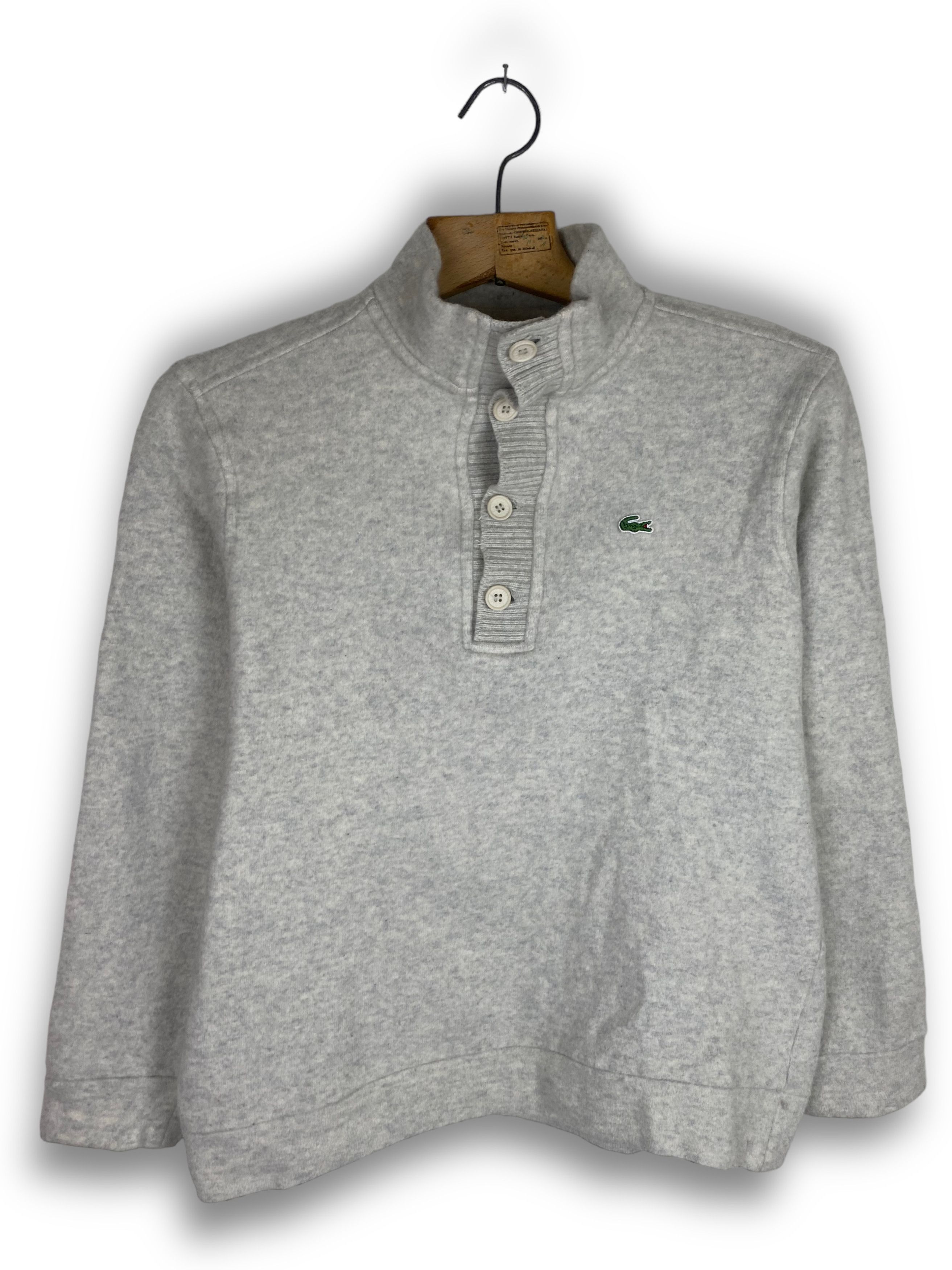 Lacoste Vintage LACOSTE Grey Wool Sweatshirt M472 Size US L / EU 52-54 / 3 - 1 Thumbnail