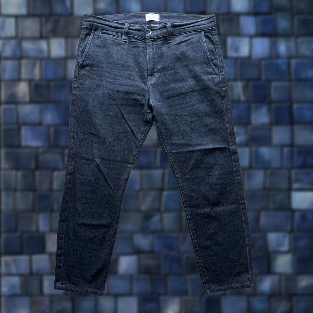 7 For All Mankind 7 For All Mankind Slim Chino Cropped Jeans Womens 38x27 Dark Wash Premium Denim Size 26" / US 2 / IT 38 - 1 Thumbnail