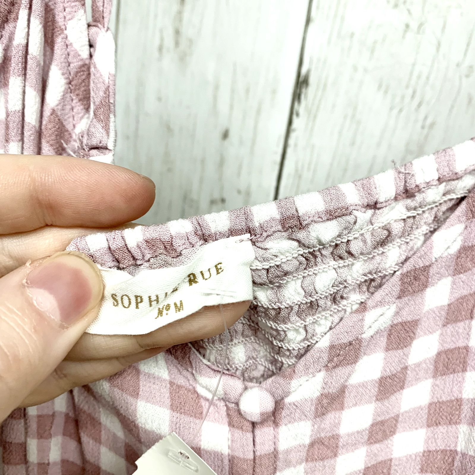 Other Sophie Rue Tank Top Size MD V Neck Plaid Pink Button Down Size M / US 6-8 / IT 42-44 - 3 Thumbnail