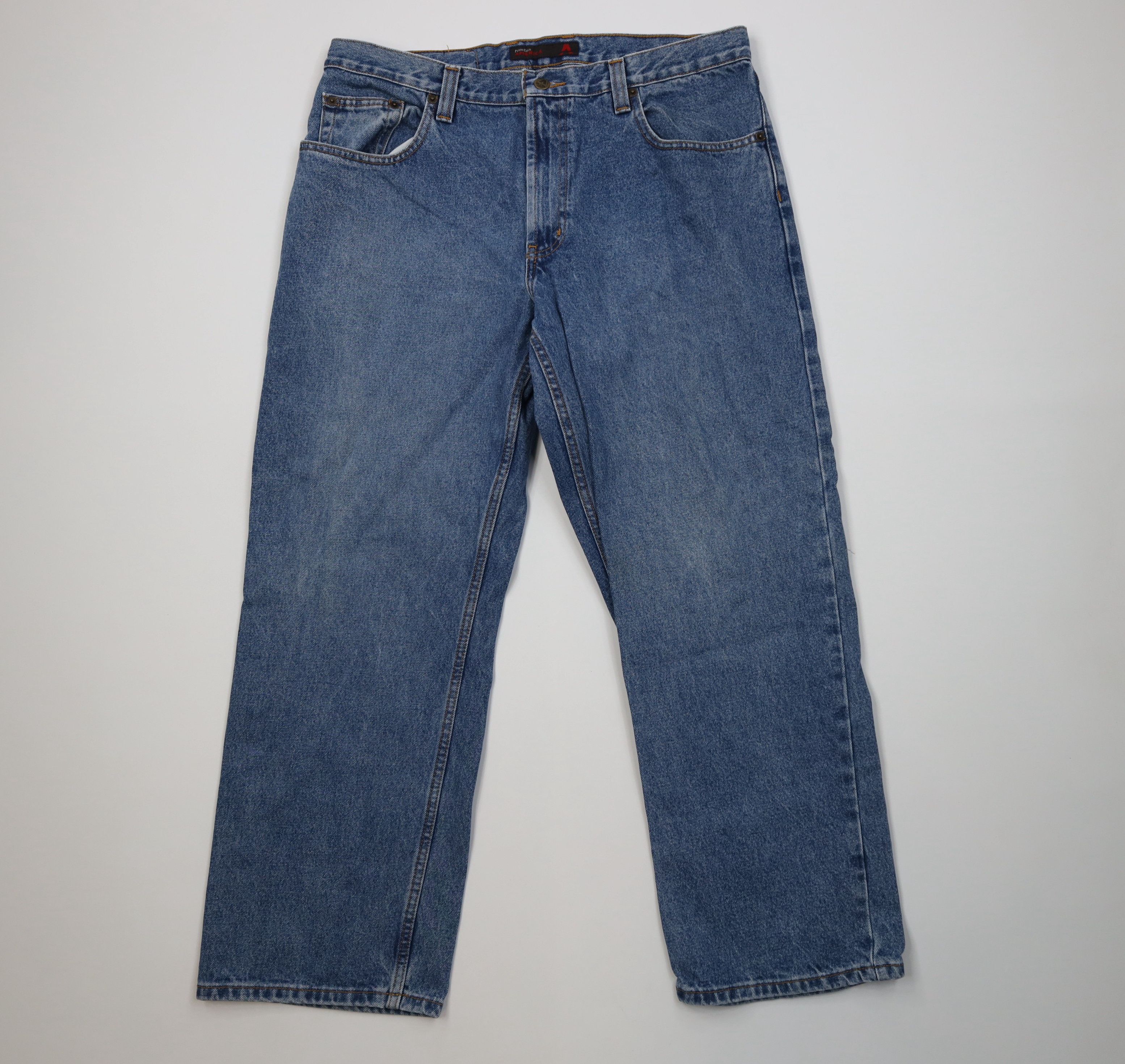 Vintage Vintage 90s Streetwear Wide Leg Denim Jeans Blue Cotton Size US 36 / EU 52 - 1 Thumbnail