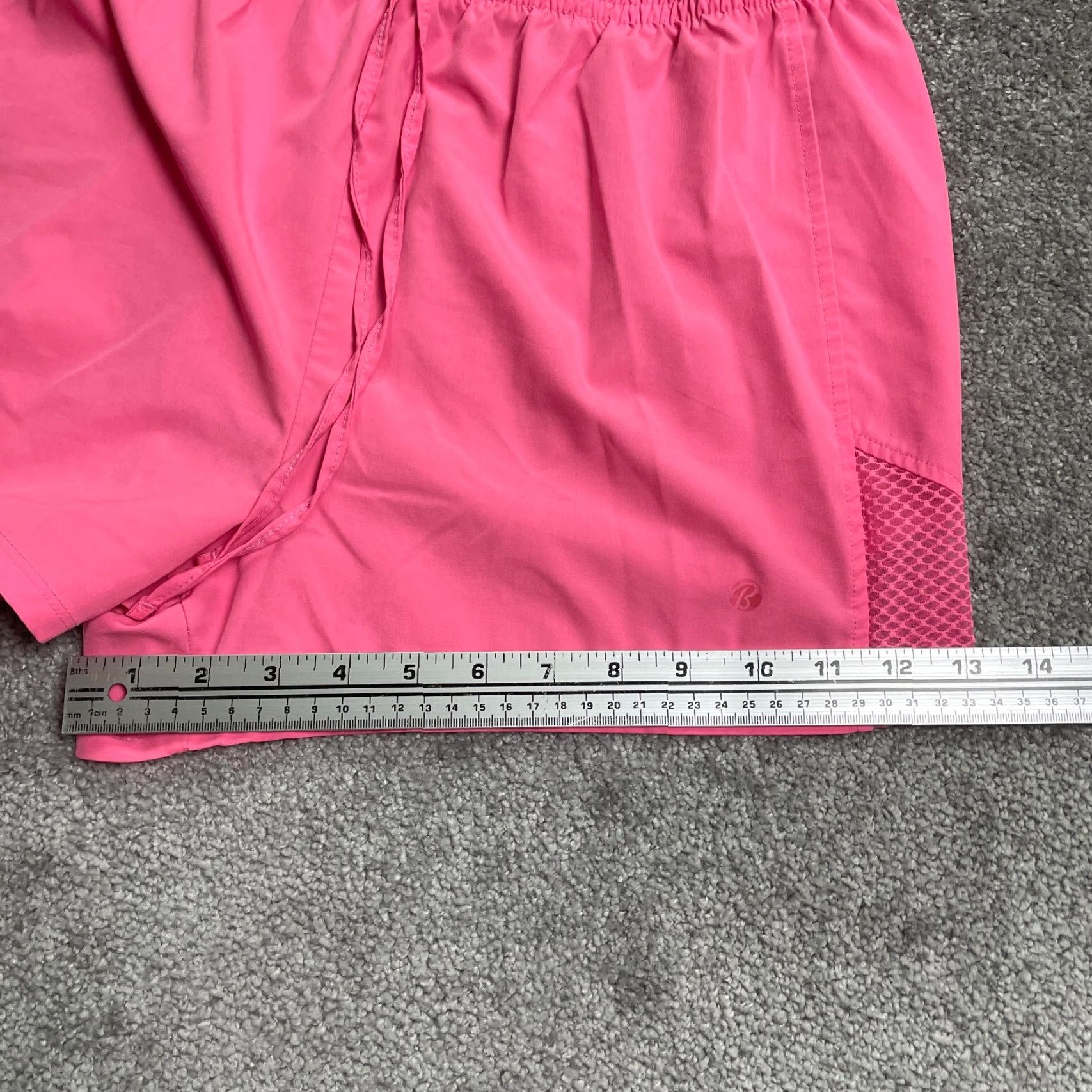 Pinko VINTAGE Unbranded Active Shorts Womens L Pink Drawstring Athletic Running Gym 32x3 Regular Breathing Pockets Solid Summer Women Size 36" / US 14 / IT 50 - 6 Thumbnail