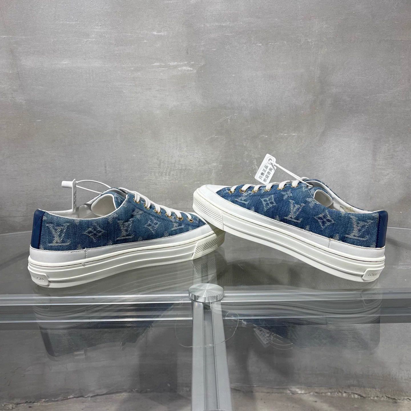 Louis Vuitton LV Stellar Denim Sneakers EU38 YH17743 Size US 7 / IT 37 - 5 Thumbnail