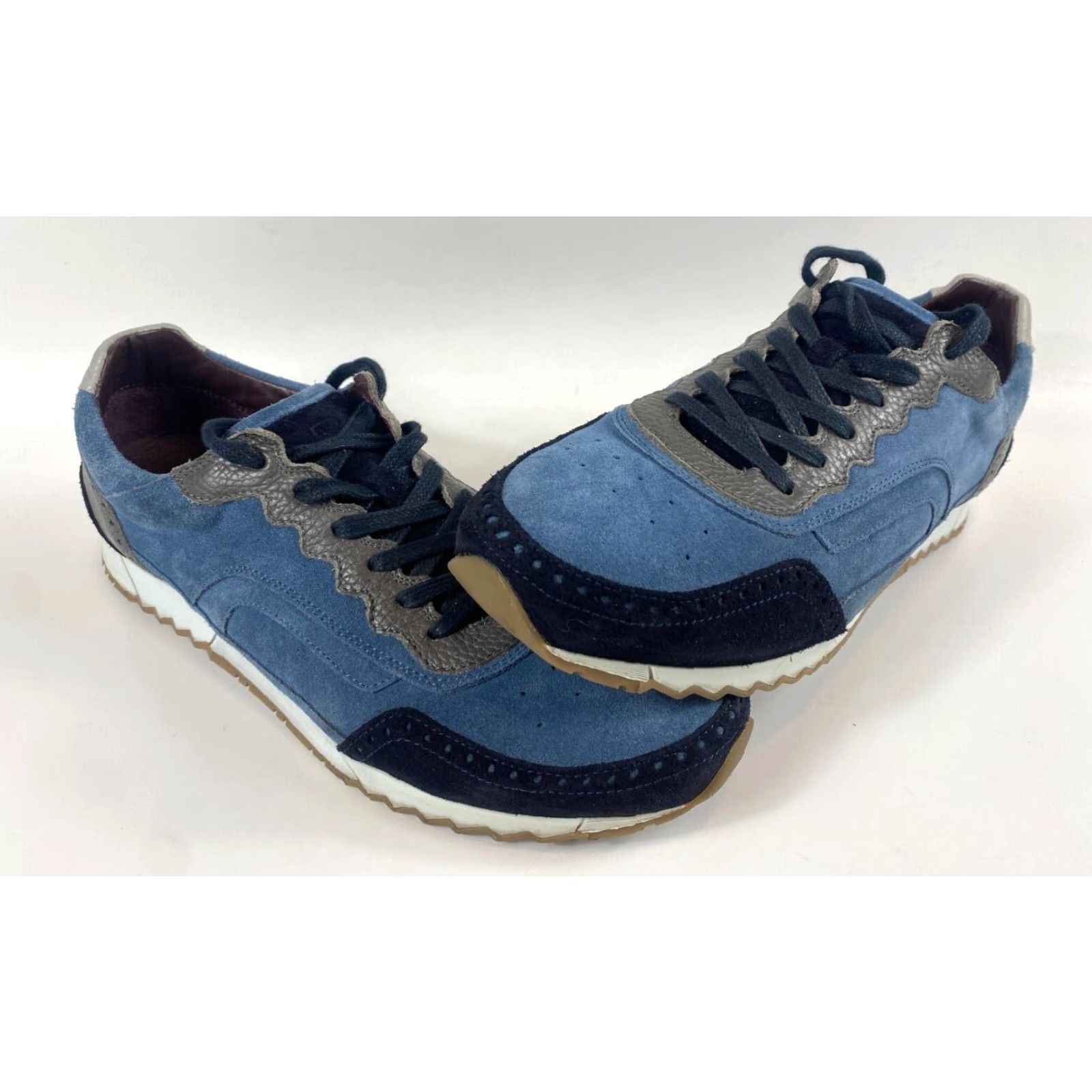 Noah Noah Waxman Men’s Greenwich Navy Suede Sneakers Casual Sneakers Navy Low-Top Size 9.5 Mens Leather Lining Rubber Sole Made Portugal Size US 10 / EU 43 - 4 Thumbnail