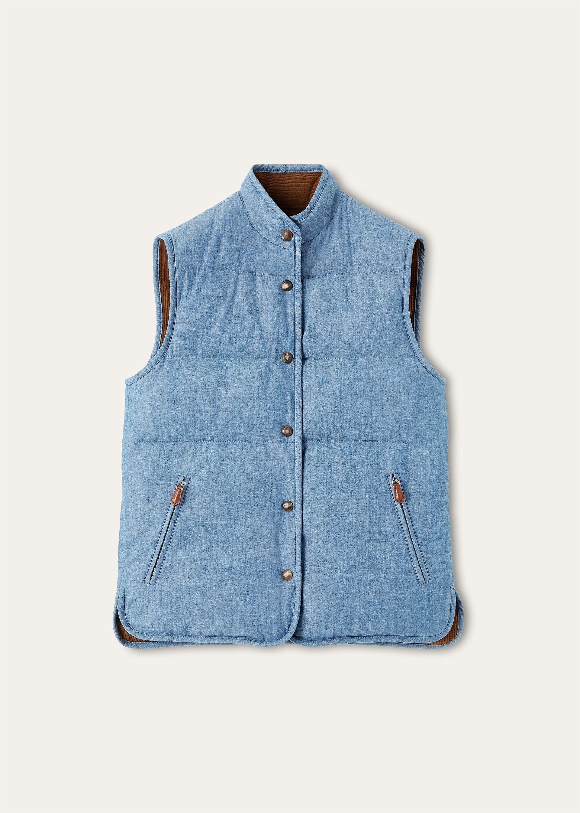 Loro Piana os11x0426 FAQ7741 Kris Vest in Aquifer Melange Size S / US 4 / IT 40 - 1 Thumbnail