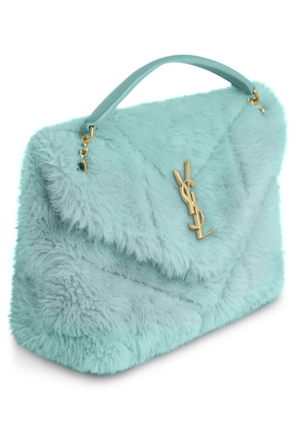 Saint Laurent Paris o1s1wg110425 Size: OS / 577476 Niki Shearling Bag Light Blue Size ONE SIZE - 5 Thumbnail
