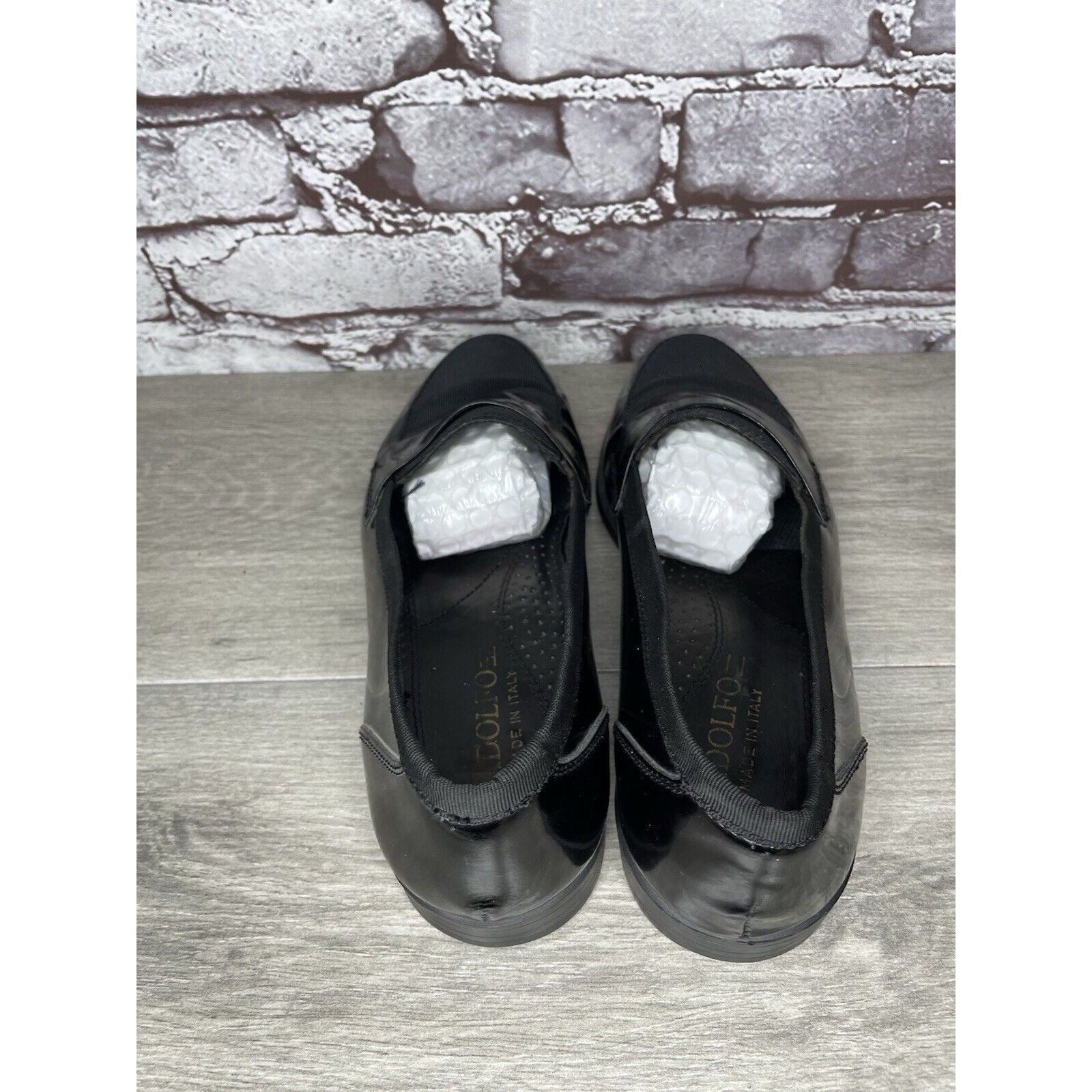 Adolfo Dominguez ADOLFO Black Patent Leather Tuxedo Dress Loafers Shoes Men’s Size US 8.5 / EU 41-42 - 17 Thumbnail