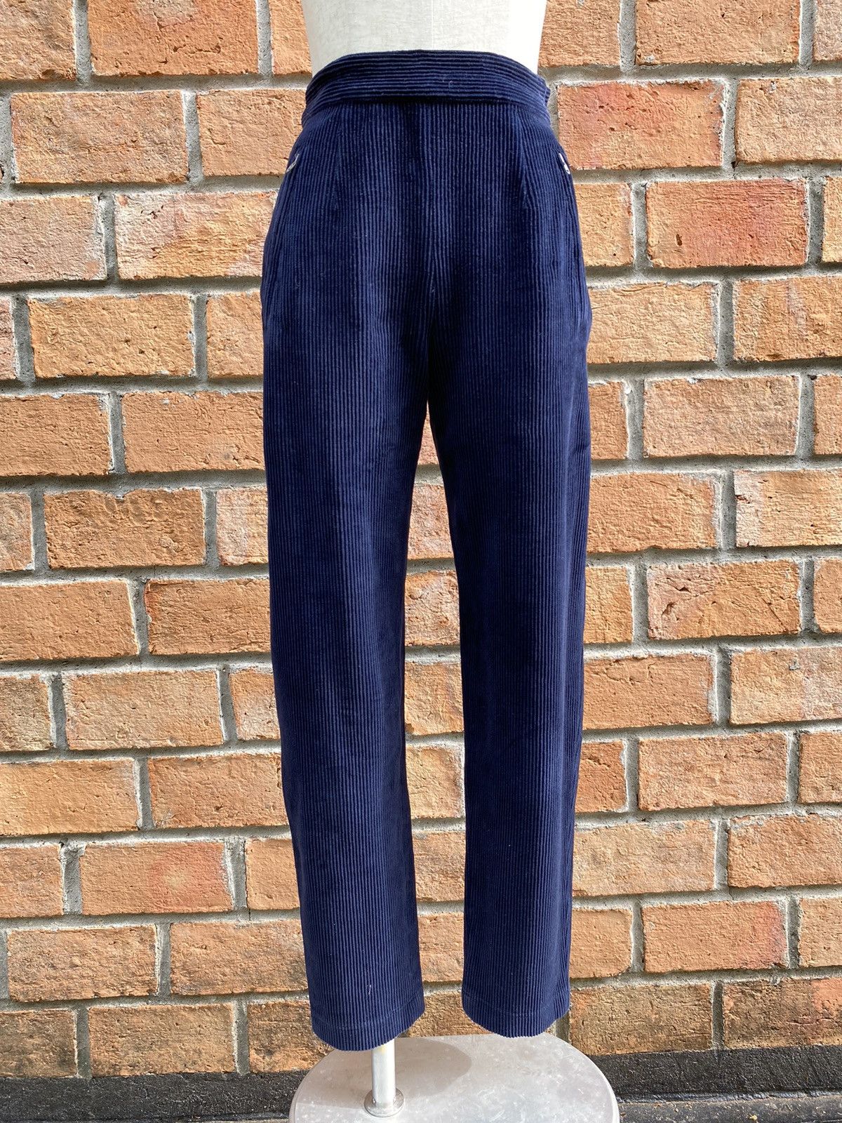 Max Mara MaxMara High-Waisted Corduroy Navy Pants Size 25" / US 0 / IT 36 - 15 Thumbnail