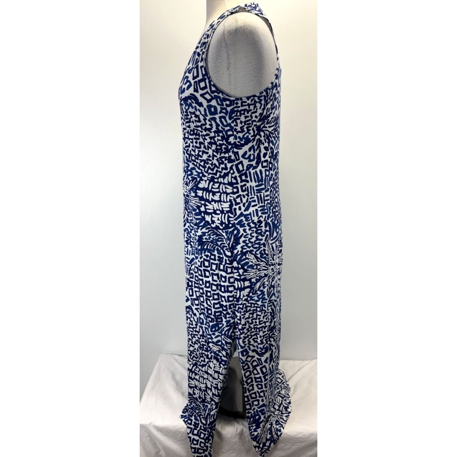 Lilly Pulitzer Lilly Pulitzer Kerri Maxi Tank Dress Women’s M Indigo Home Slice Pineapple Pima Dress Maxi Beach Colorful Resort Wear Cruisewomens Size M / US 6-8 / IT 42-44 - 2 Thumbnail