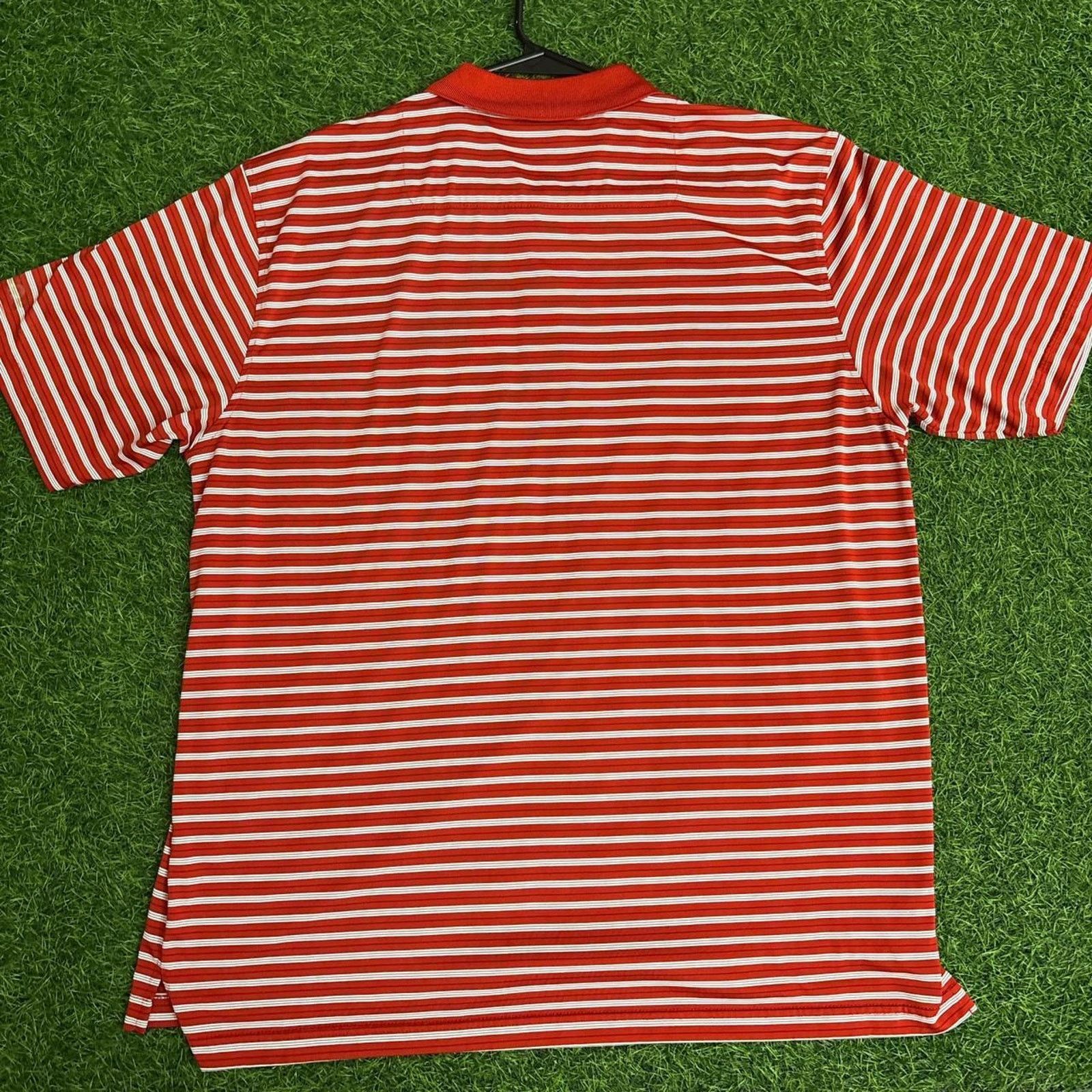 Izod Men's Red/White Striped Izod Polo Collared Shirt Size US XL / EU 56 / 4 - 2 Thumbnail
