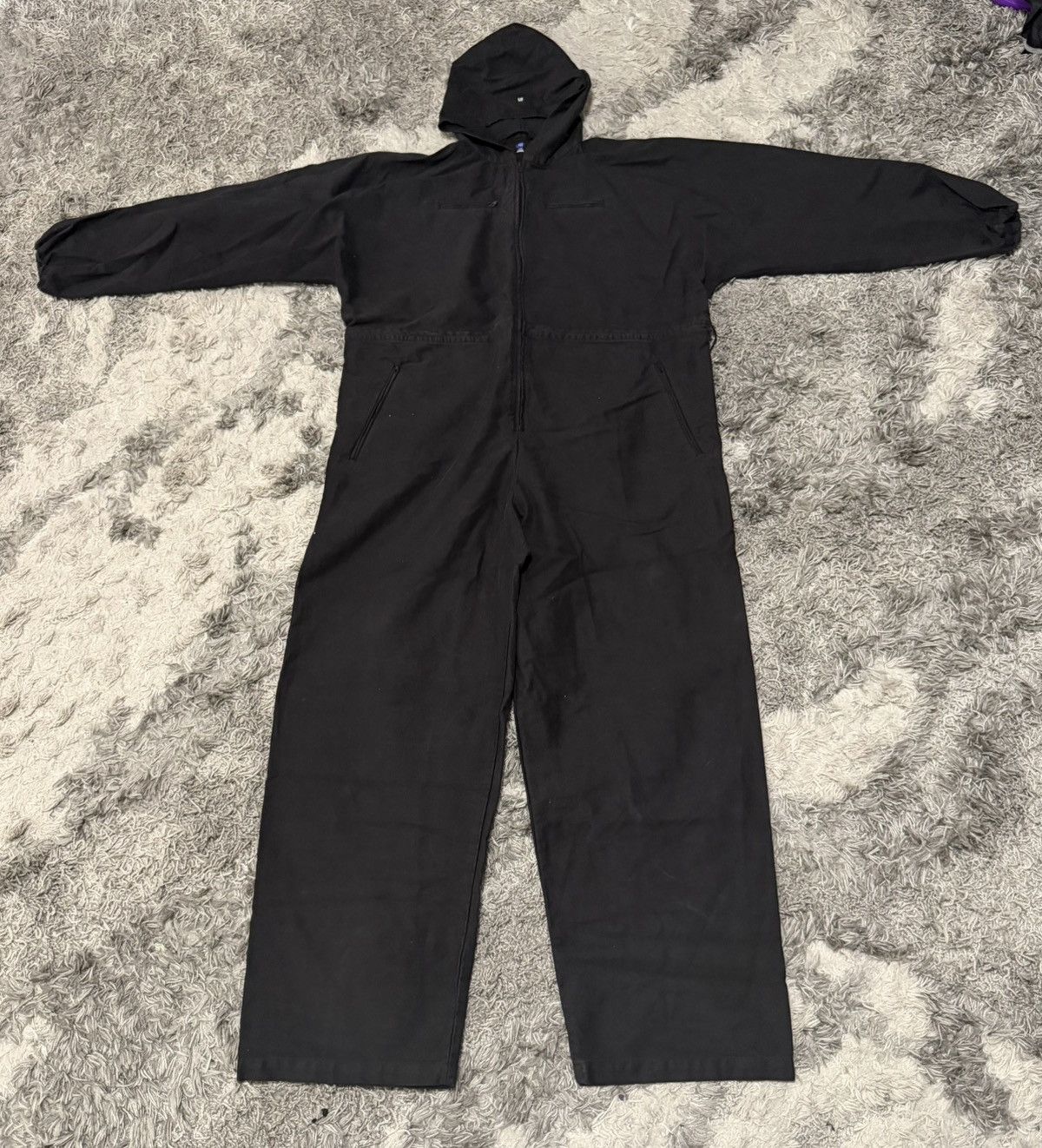 Balenciaga × Gap × Yeezy Yeezy Gap Black Sateen Overalls Jumpsuit