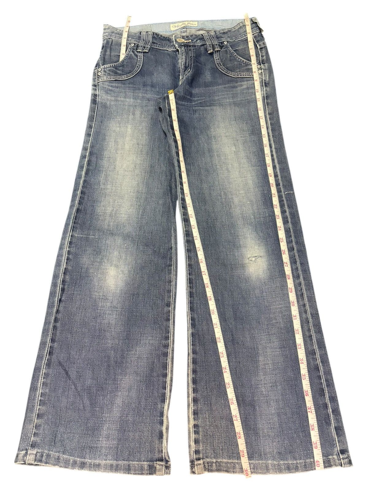Edwin Vintage Japanese Edwin Something Distress Flare Jeans Size 31" - 7 Thumbnail