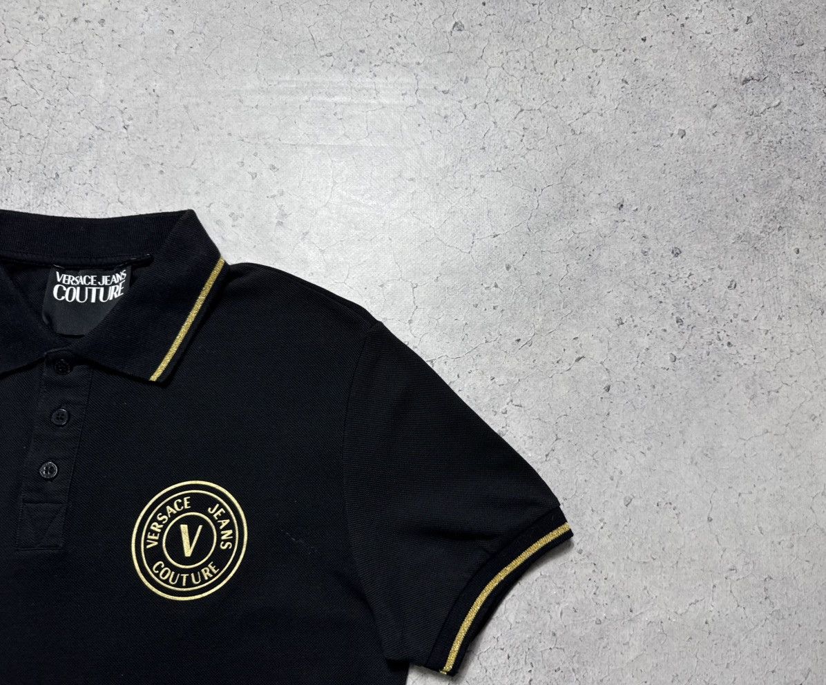 Versace Jeans Couture Versace Jeans Couture Black Luxury Polo Shirt Size M Size US M / EU 48-50 / 2 - 2 Thumbnail