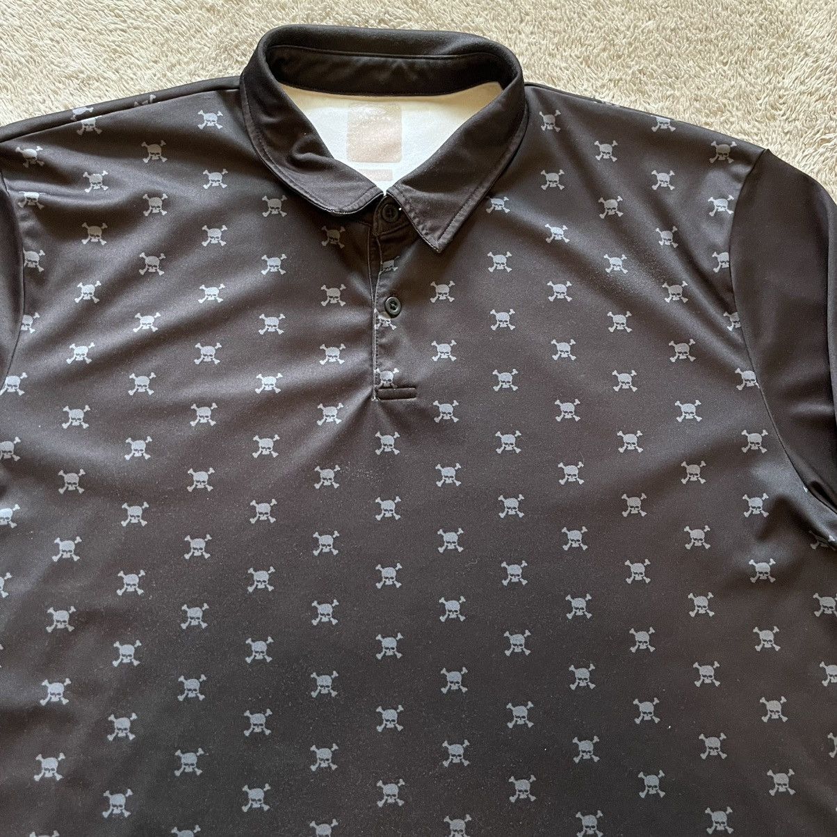 Oakley Oakley Skull Pattern Collard Dri Fit Style Shirt Size US L / EU 52-54 / 3 - 7 Thumbnail