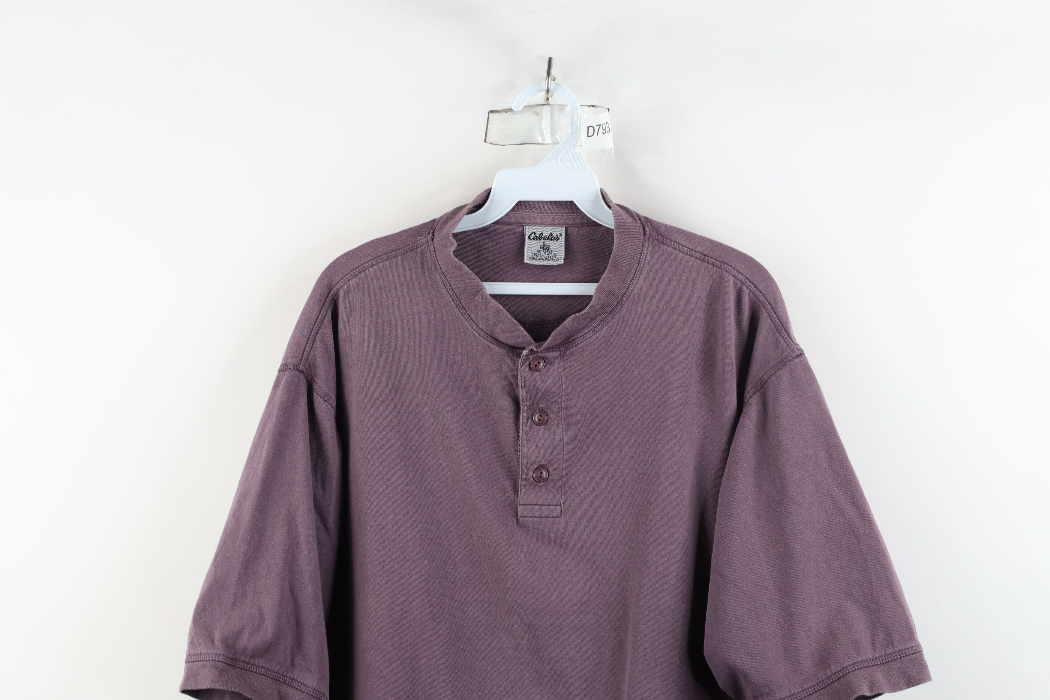 Cabelas × Vintage Vintage 90s Cabelas Dye Stonewash Heavyweight Henley T-Shirt Size US L / EU 52-54 / 3 - 2 Thumbnail