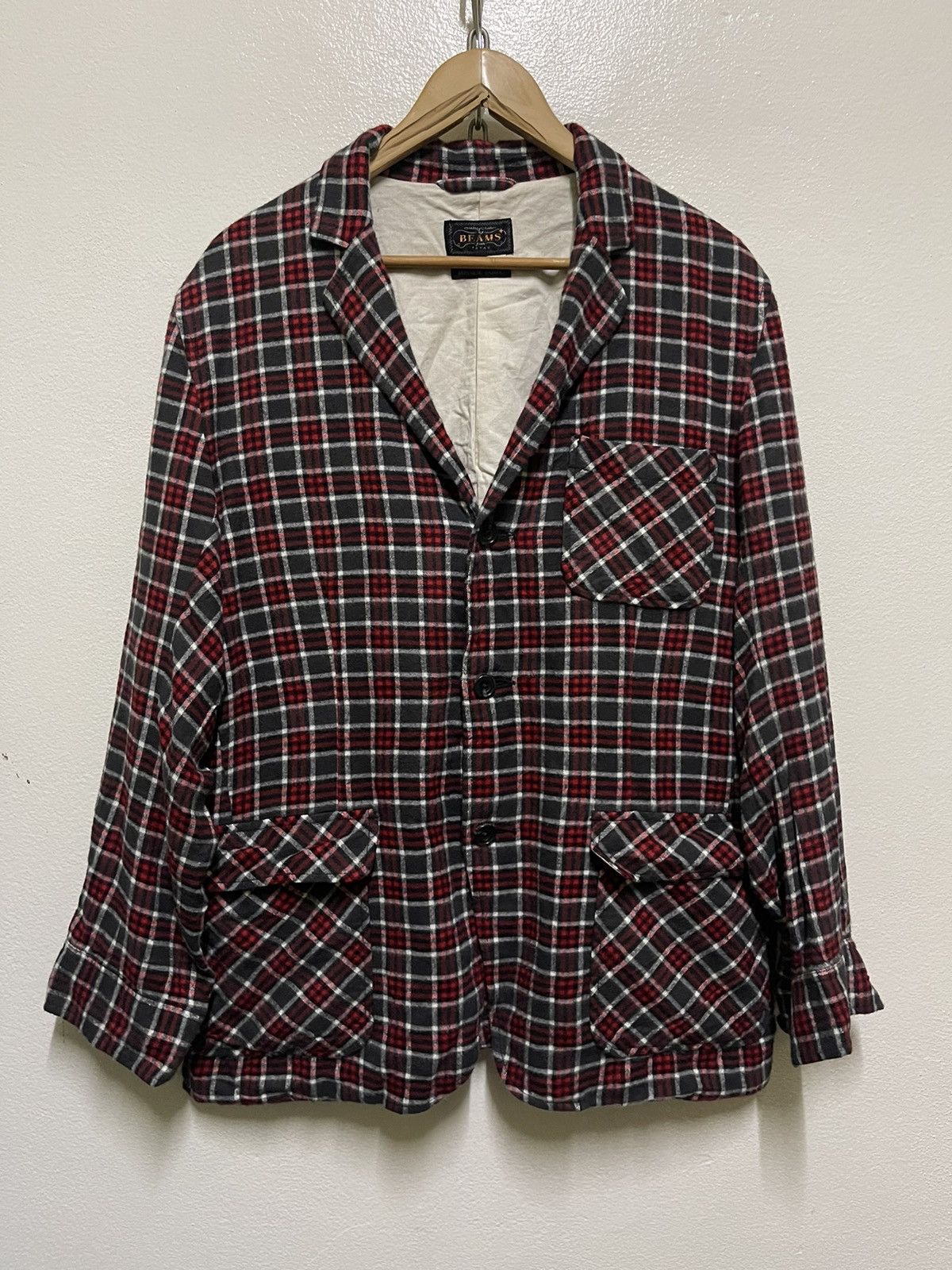 Beams Plus × Japanese Brand Beams Plus Blazer Red Plaid Size US XL / EU 56 / 4 - 1 Thumbnail
