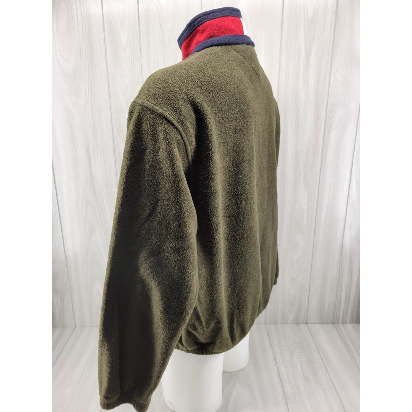 Tommy Hilfiger VINTAGE Tommy Hilfiger Flag Logo Outdoors Spellout Fleece Pullover Shirt Mens Green Medium SZ Med Size US M / EU 48-50 / 2 - 7 Thumbnail