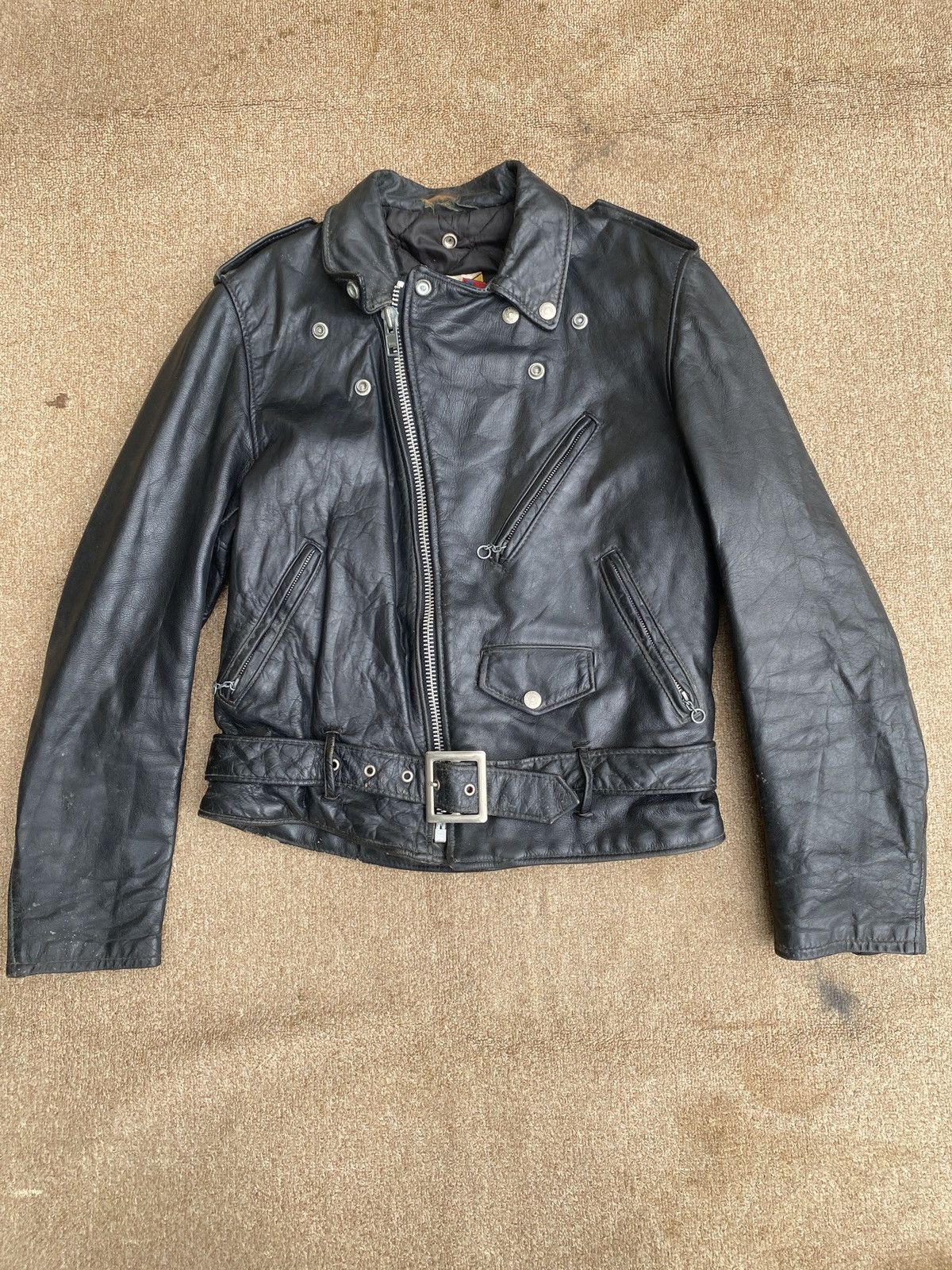 Schott × Vintage Vintage schott perfector double colar leather jacket Size US M / EU 48-50 / 2 - 1 Thumbnail